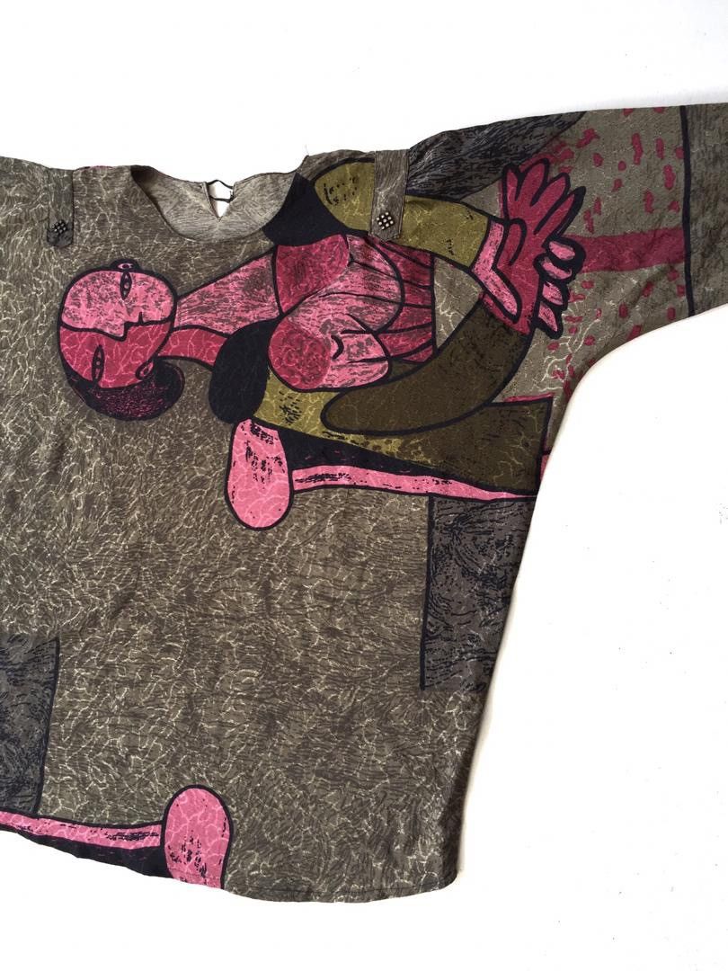 Vintage Vintage Picasso Oversized Shirt Size ONE SIZE - 2 Thumbnail