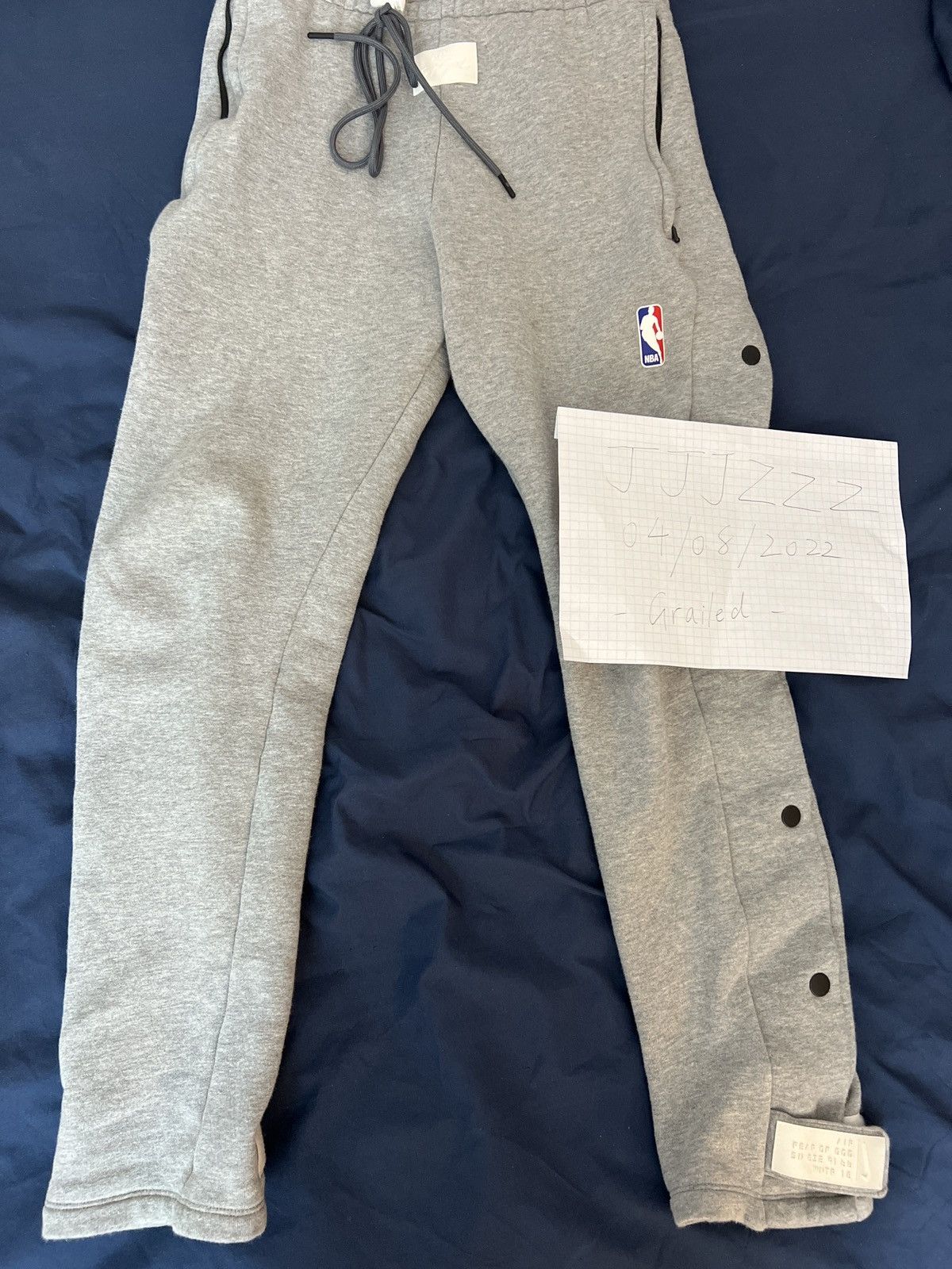 Nike 🔥 fear of god Nike grey warmup sweatpants size M | Grailed