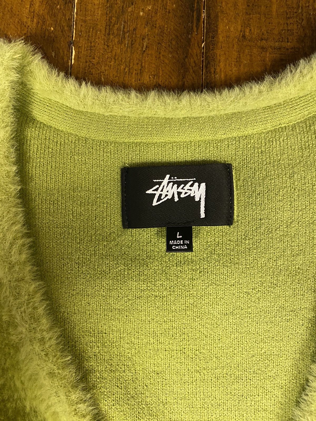 Stussy Stussy Shaggy Cardigan “Lime” | Grailed