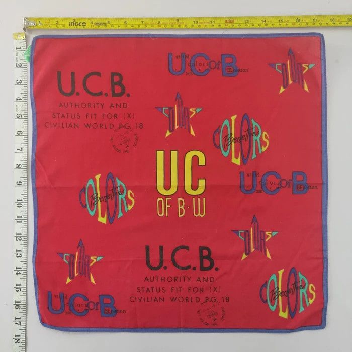 Benetton × Vintage Handkerchief/ Bandana - 3F213002 Size ONE SIZE - 2 Thumbnail