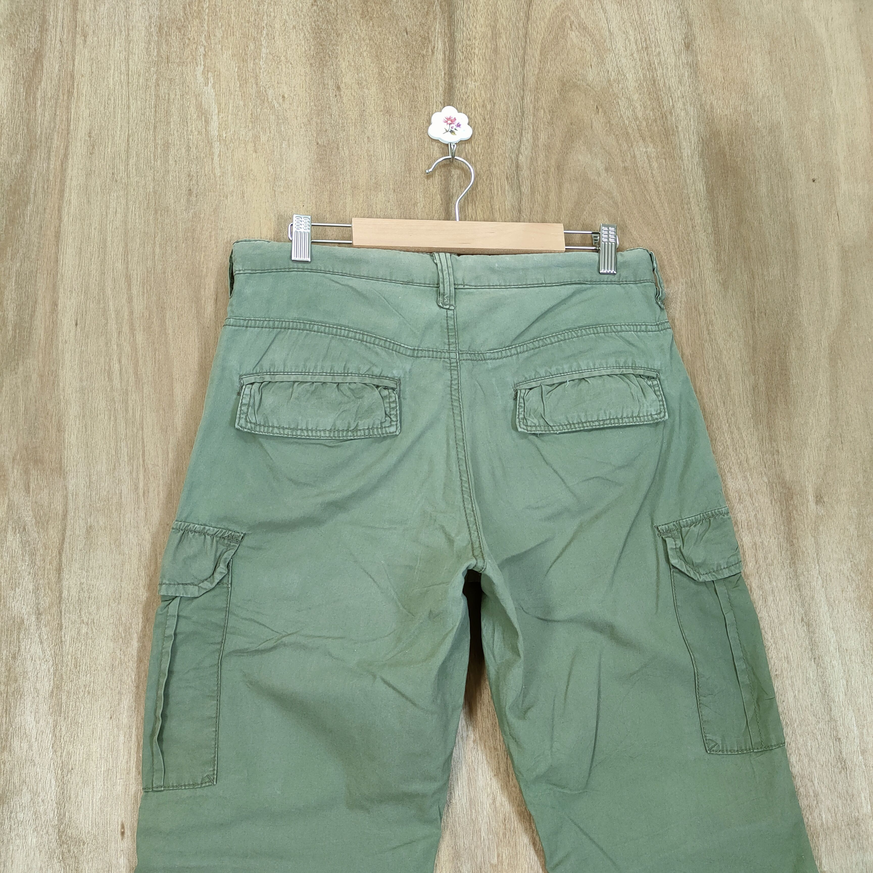Japanese Brand VINTAGE FADED GREEN CARGO PANTS Size US 31 - 6 Thumbnail