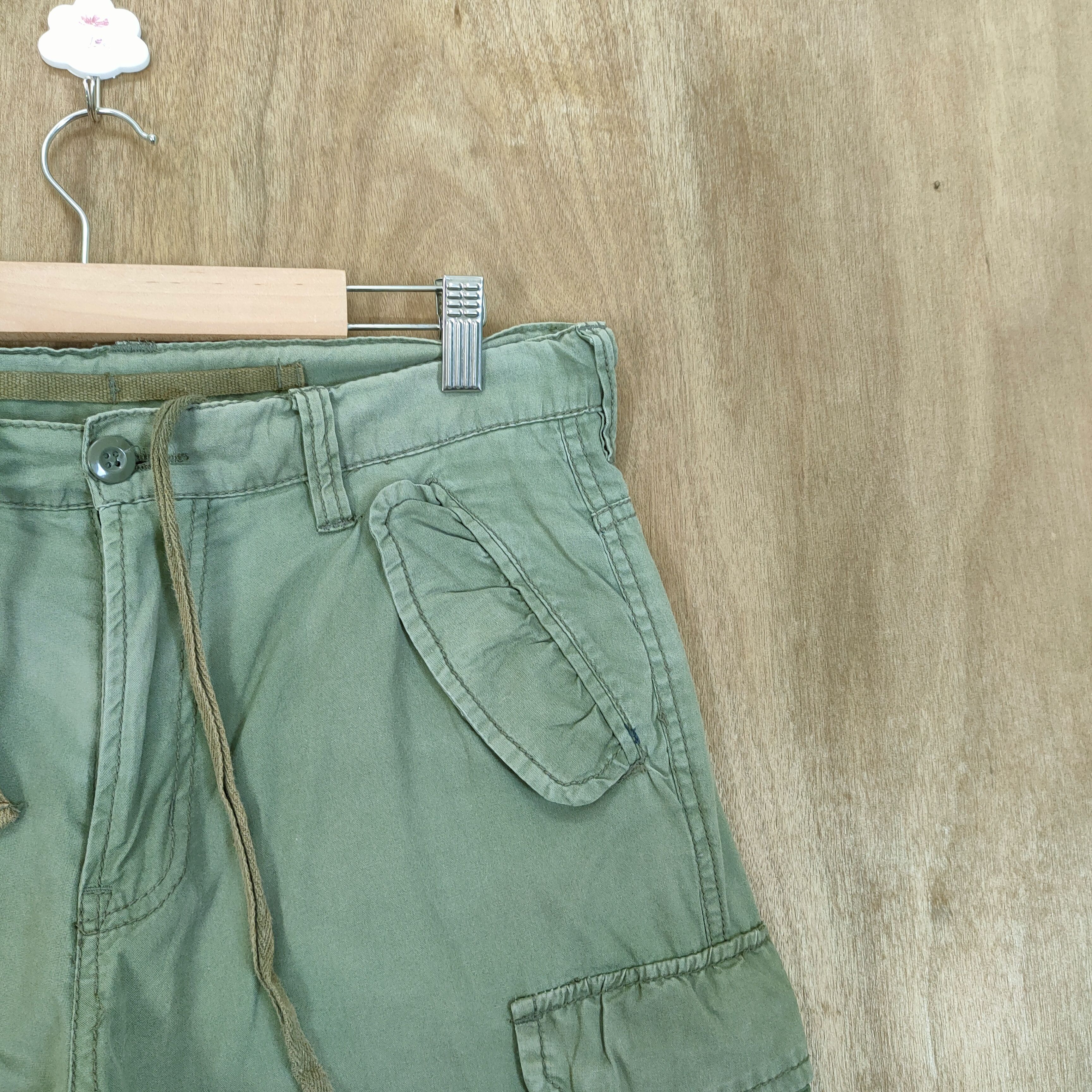 Japanese Brand VINTAGE FADED GREEN CARGO PANTS Size US 31 - 9 Thumbnail