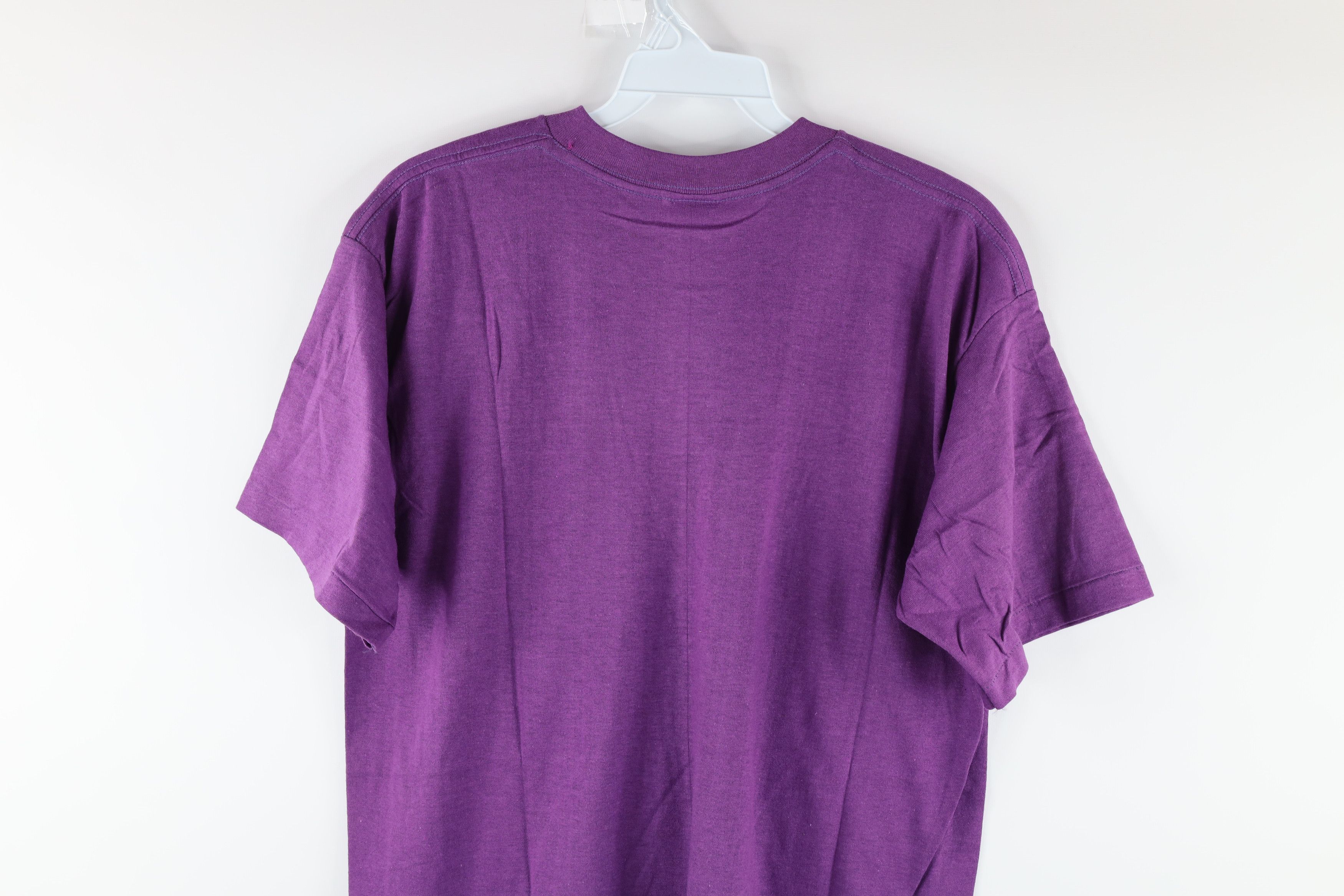 Vintage Vintage 80s Streetwear Short Sleeve Pocket T-Shirt Purple Size US L / EU 52-54 / 3 - 6 Thumbnail