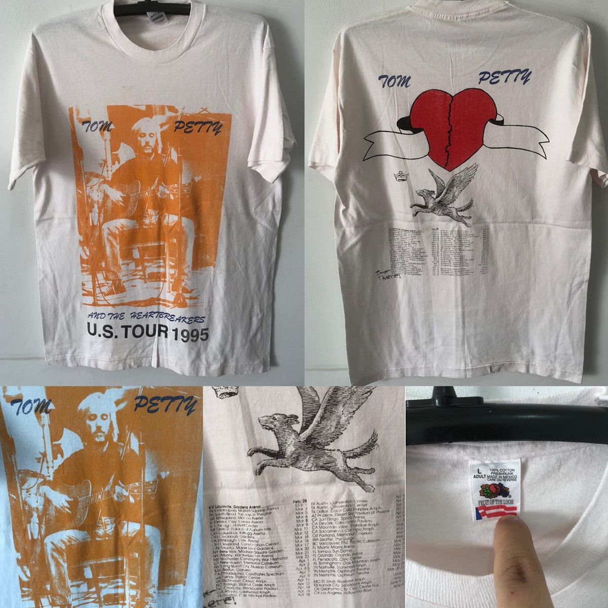 Band Tees × Vintage Rare Vintage 1995 Tom Petty and the Heartbreakers Tour Size US L / EU 52-54 / 3 - 5 Thumbnail