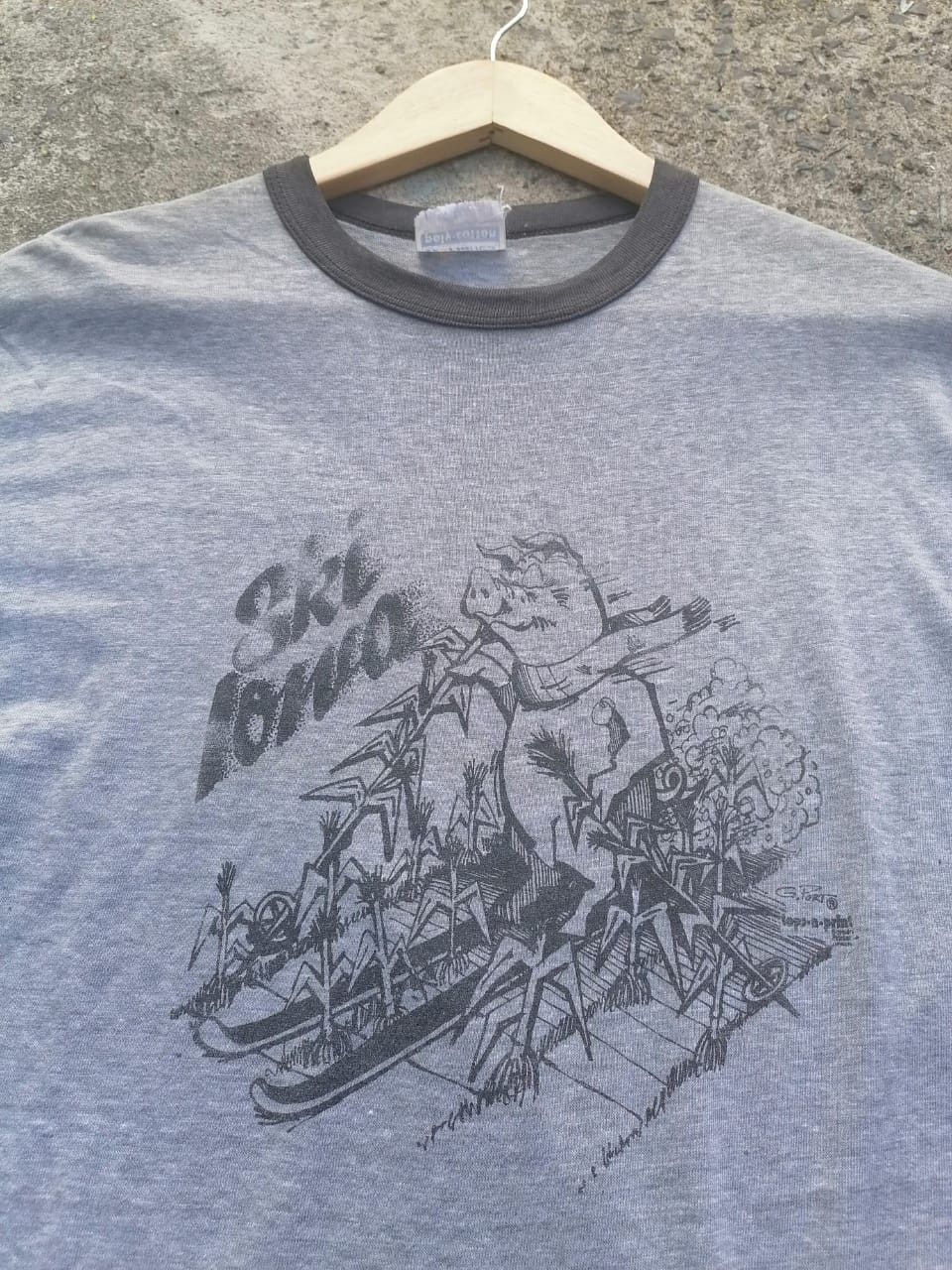 Hanes × Vintage Vintage Cartoon Ringers Tee Size US M / EU 48-50 / 2 - 2 Thumbnail