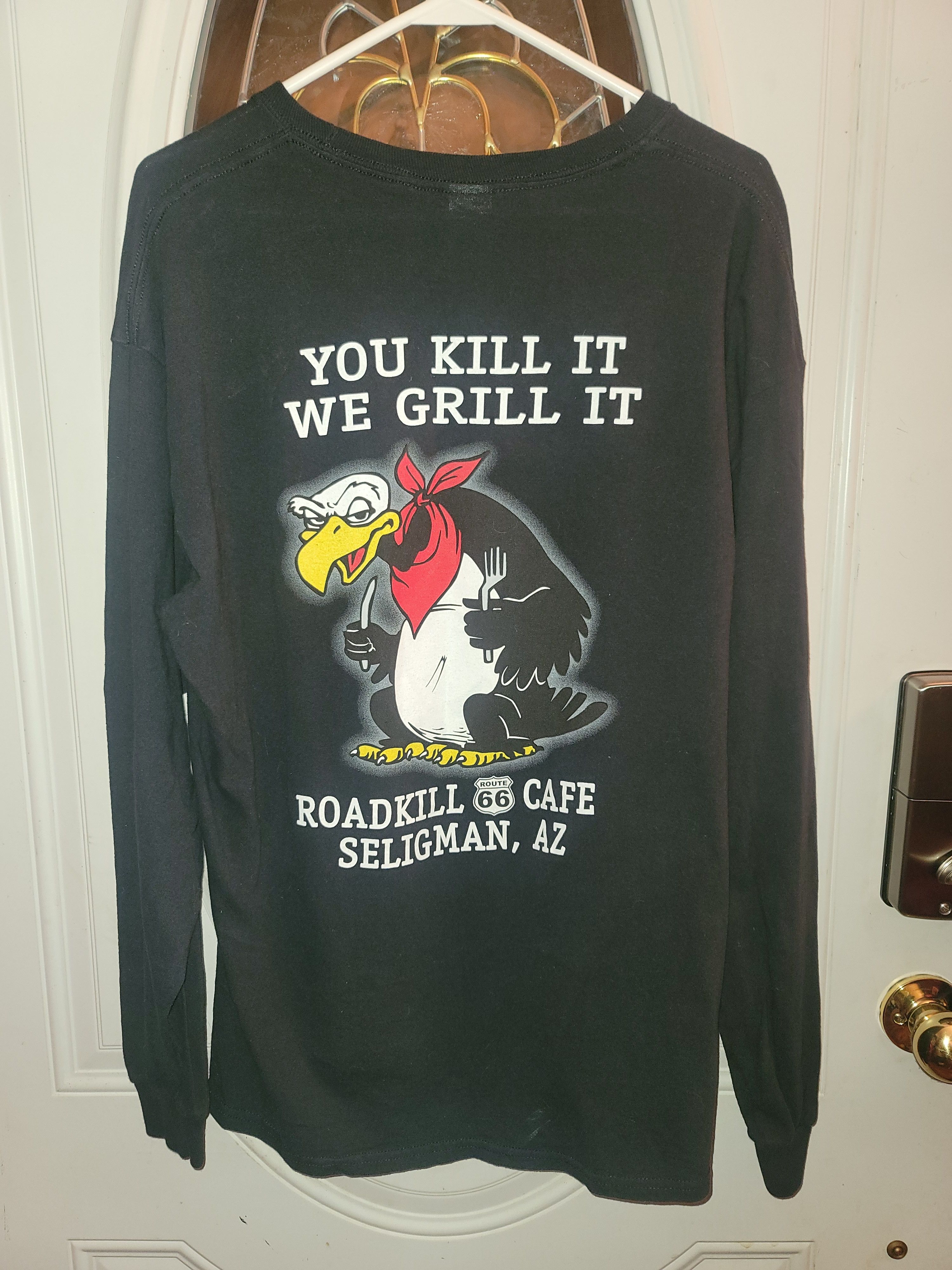 Gildan × Vintage FIRM EUC Vintage Roadkill Cafe Route 66 XL Lng Slv T ...