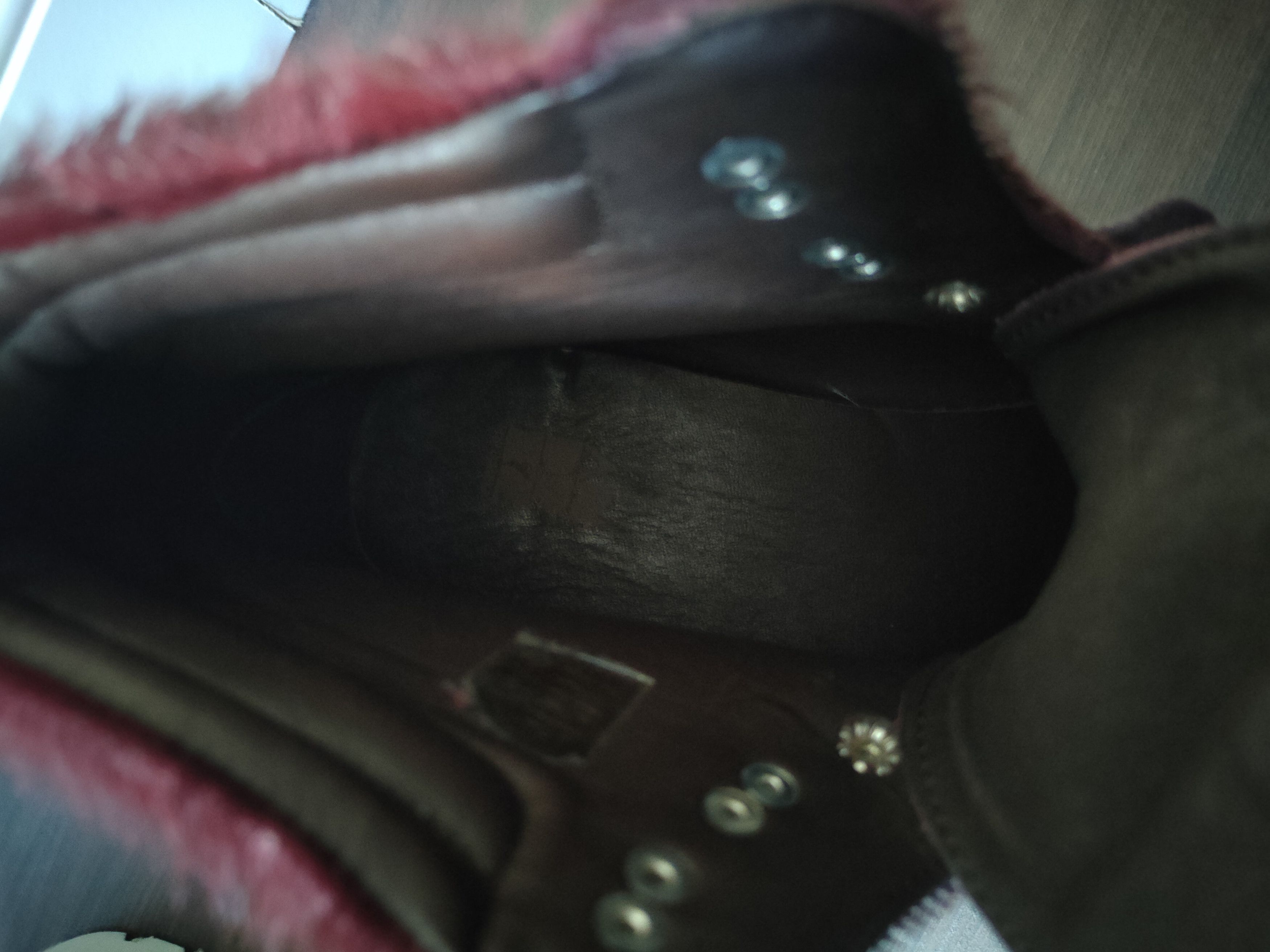 Designer Ricardo Andrez High Fashion Leather Burgundy Fur Boots 44 Size US 11 / EU 44 - 20 Thumbnail