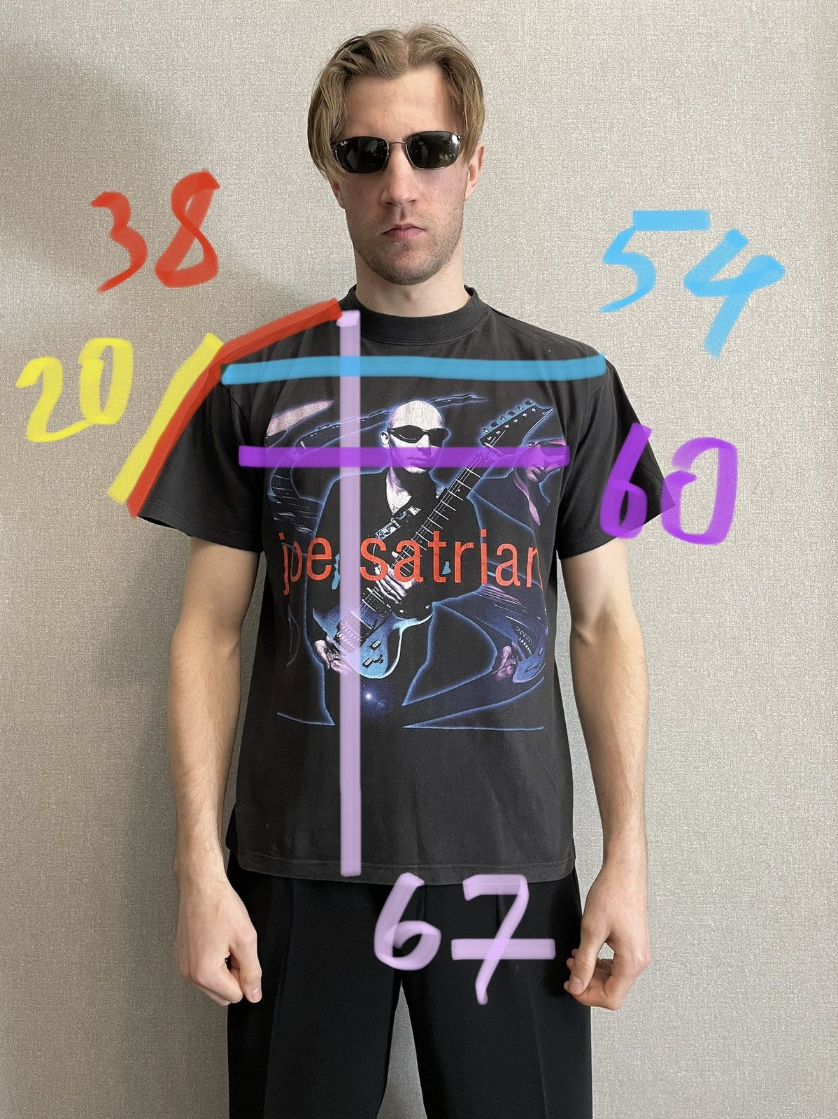 Vintage JOE SATRIANI Crystal Planet Tour 1998 T-shirt size M-L Size US M / EU 48-50 / 2 - 10 Thumbnail