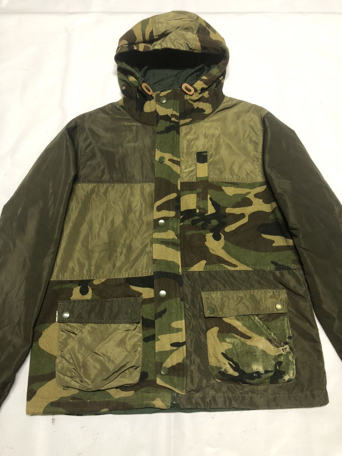 Designer × Japanese Brand GREG LAUREN INSPIRED STYLE GREEN ARMY JACKET PATCHWORKS Size US M / EU 48-50 / 2 - 6 Thumbnail