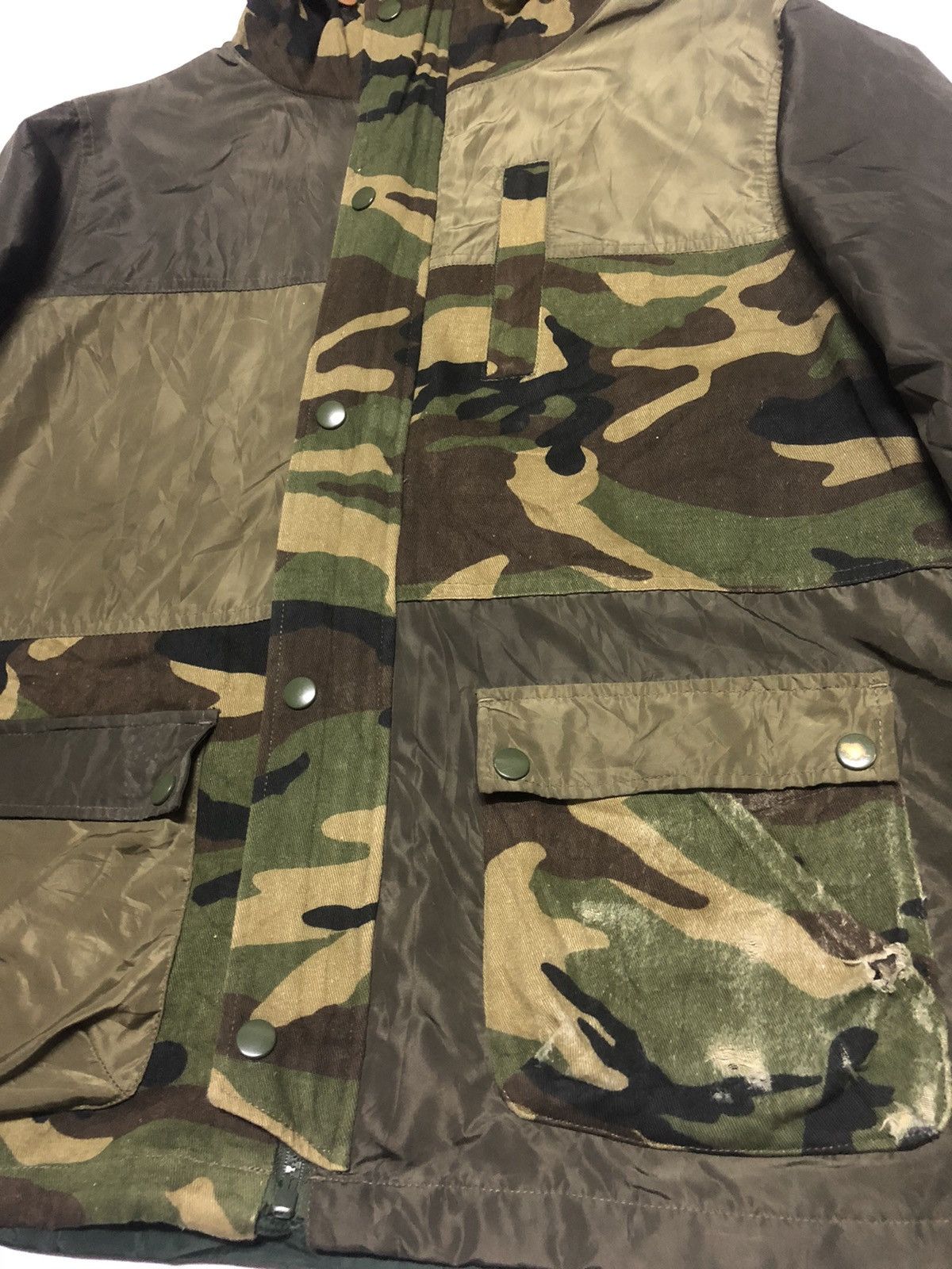 Designer × Japanese Brand GREG LAUREN INSPIRED STYLE GREEN ARMY JACKET PATCHWORKS Size US M / EU 48-50 / 2 - 7 Thumbnail