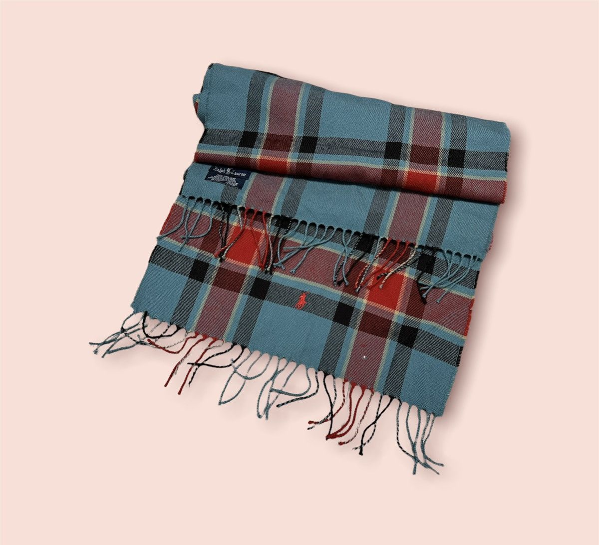 Polo Ralph Lauren × Ralph Lauren × Vintage VINTAGE POLO RL PLAID WOOL NECK MUFFLER SCARF Size ONE SIZE - 7 Thumbnail