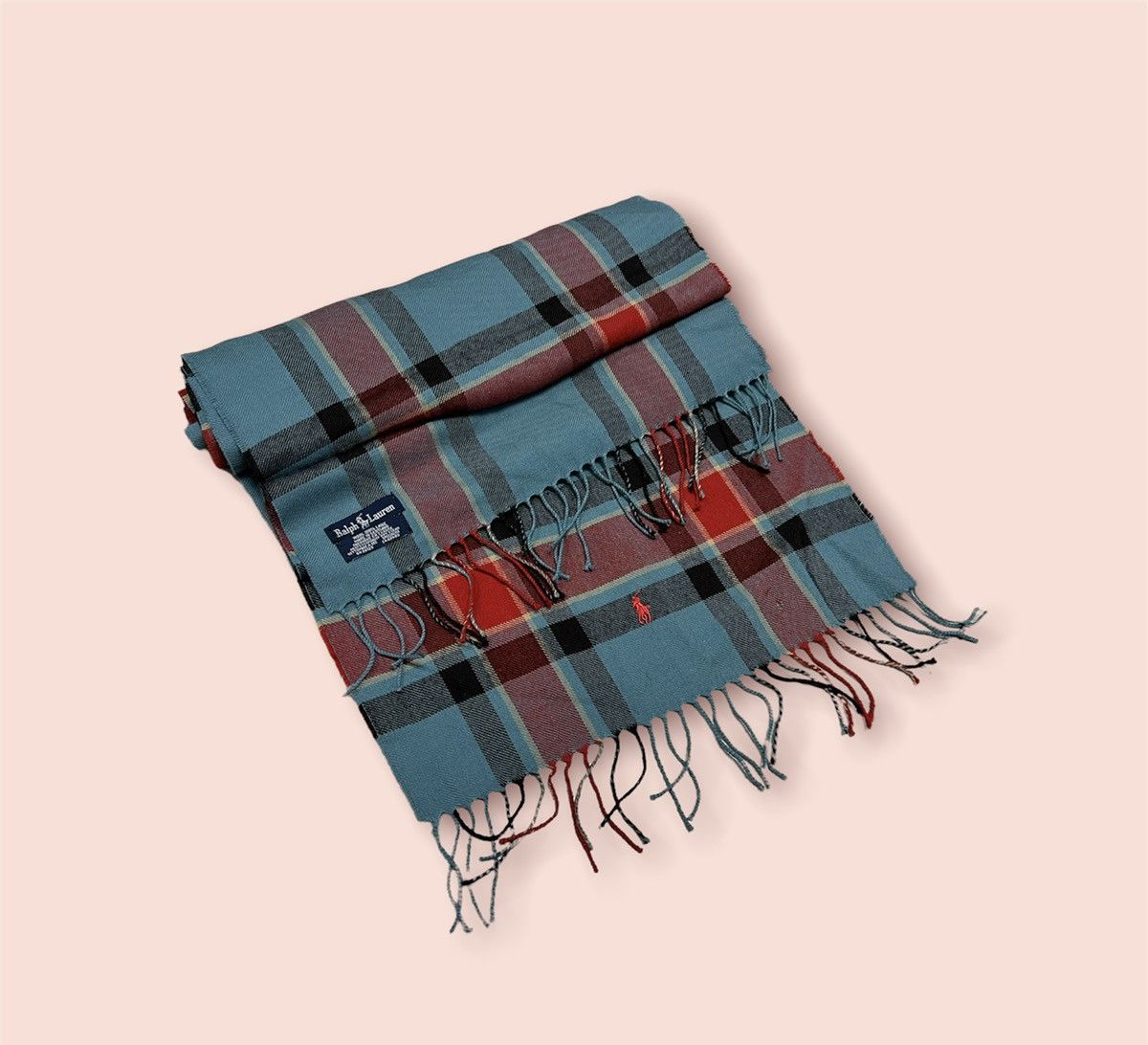 Polo Ralph Lauren × Ralph Lauren × Vintage VINTAGE POLO RL PLAID WOOL NECK MUFFLER SCARF Size ONE SIZE - 12 Thumbnail