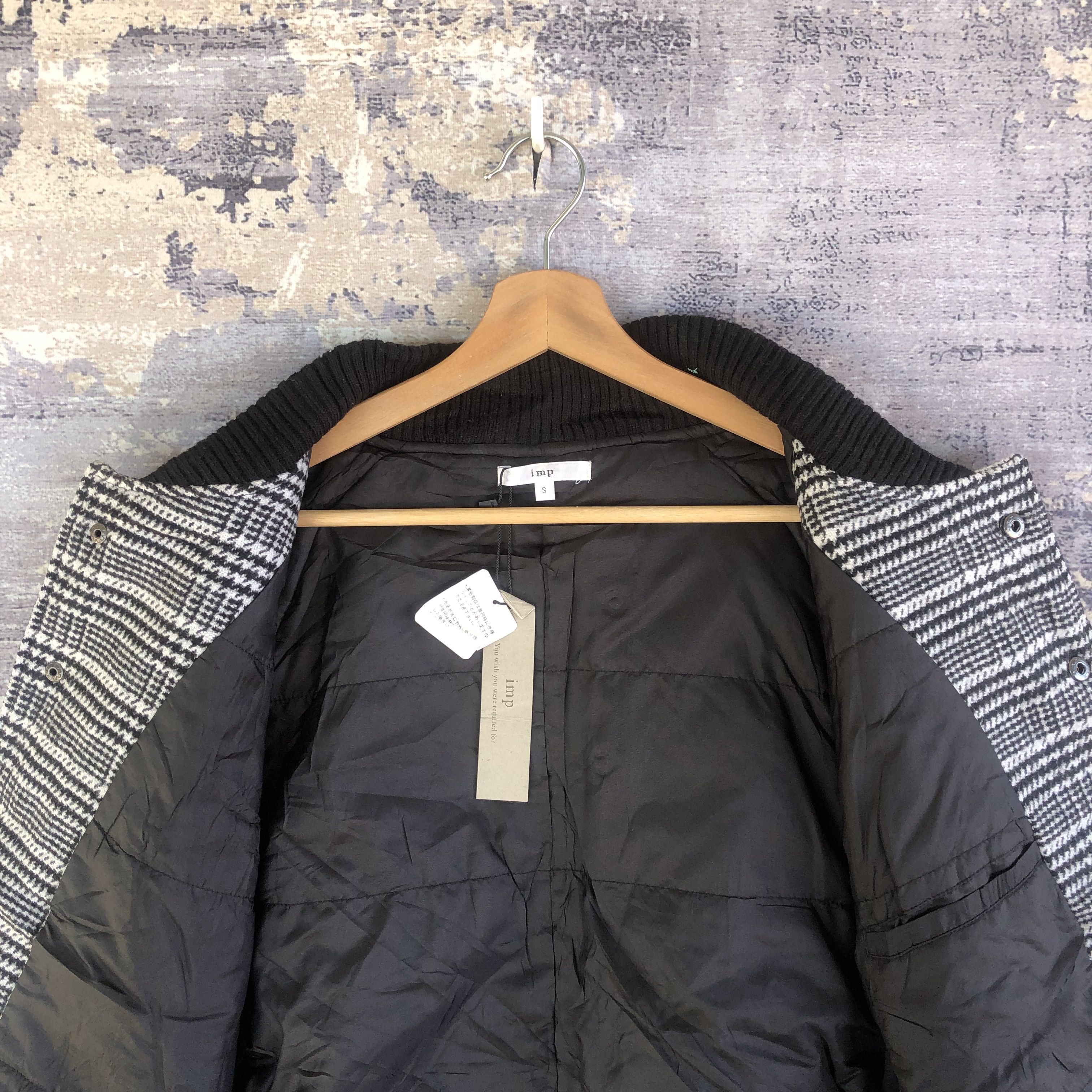 Japanese Brand × Vintage IMP Varsity Jacket Japanese Plaid Wool Leather Jacket Size US M / EU 48-50 / 2 - 8 Thumbnail