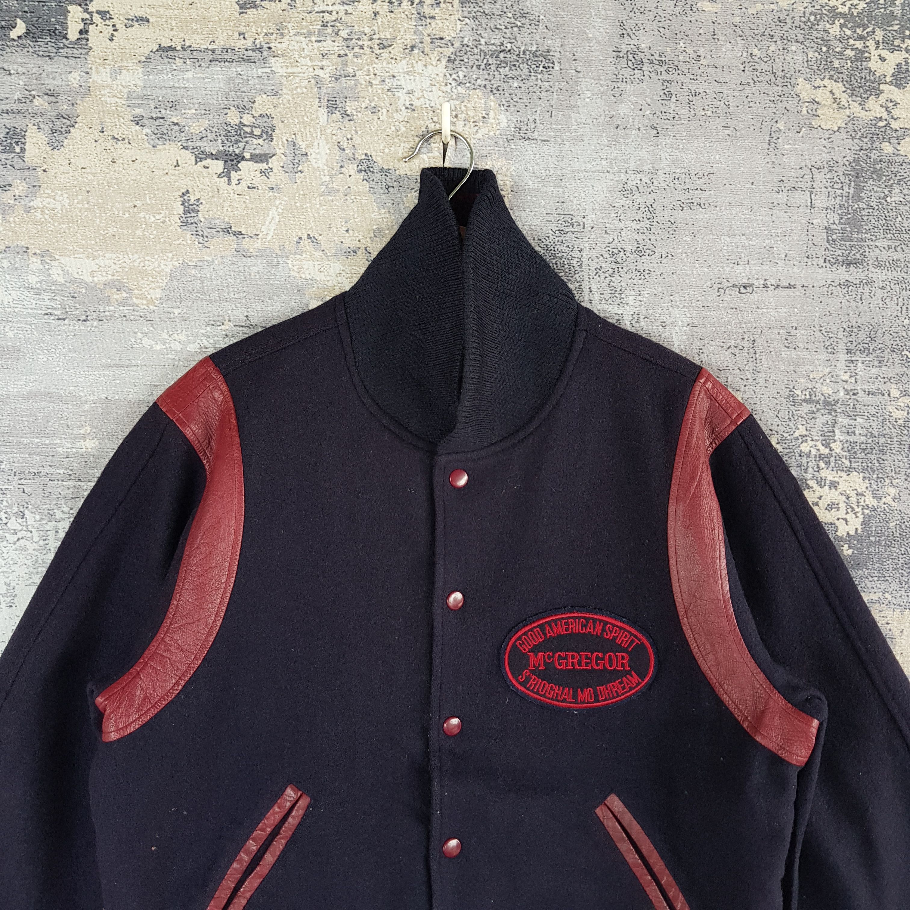 McGregor × Vintage Mc Gregor Varsity Jacket Leather McGregor Wool Jackets Size US L / EU 52-54 / 3 - 2 Thumbnail