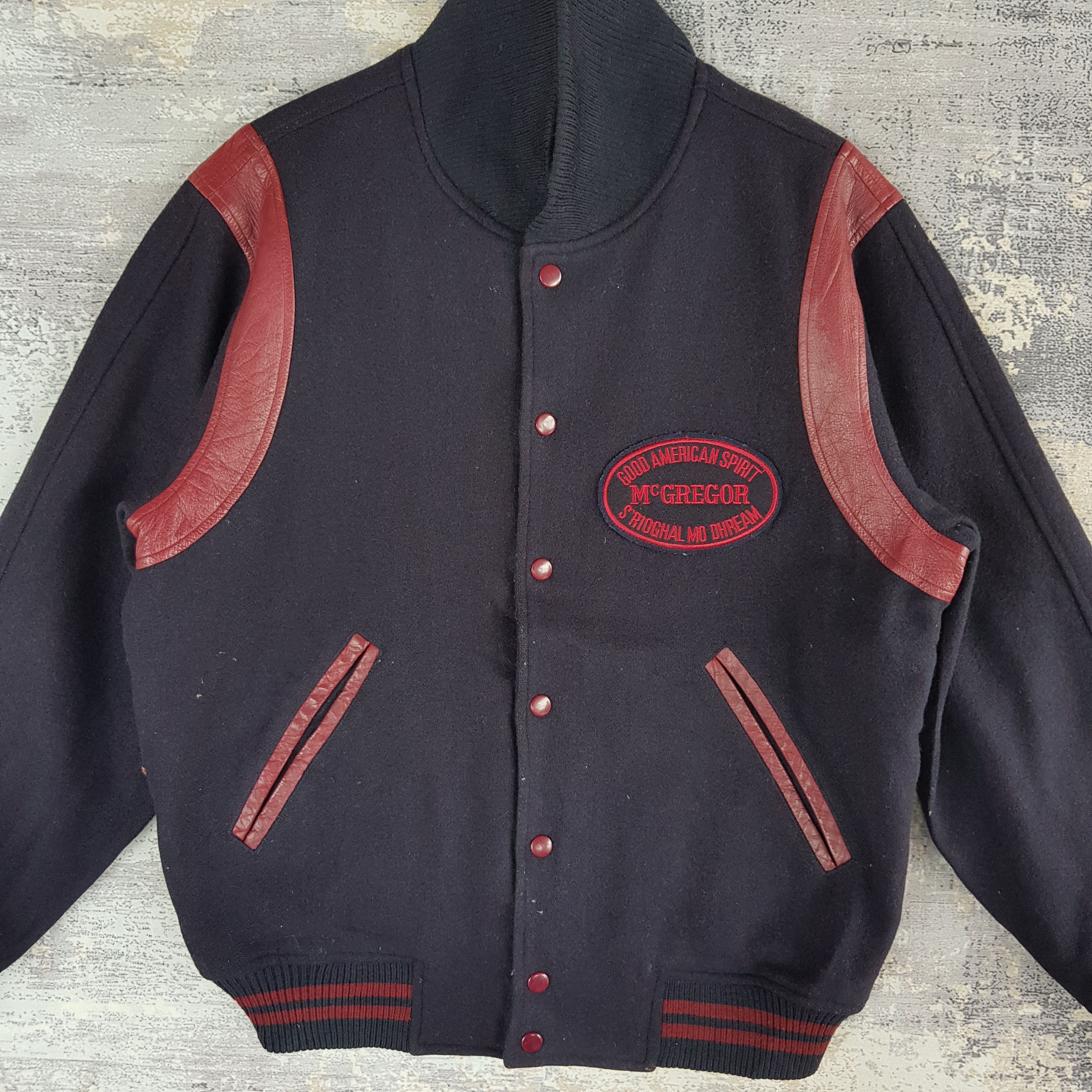 McGregor × Vintage Mc Gregor Varsity Jacket Leather McGregor Wool Jackets Size US L / EU 52-54 / 3 - 3 Thumbnail