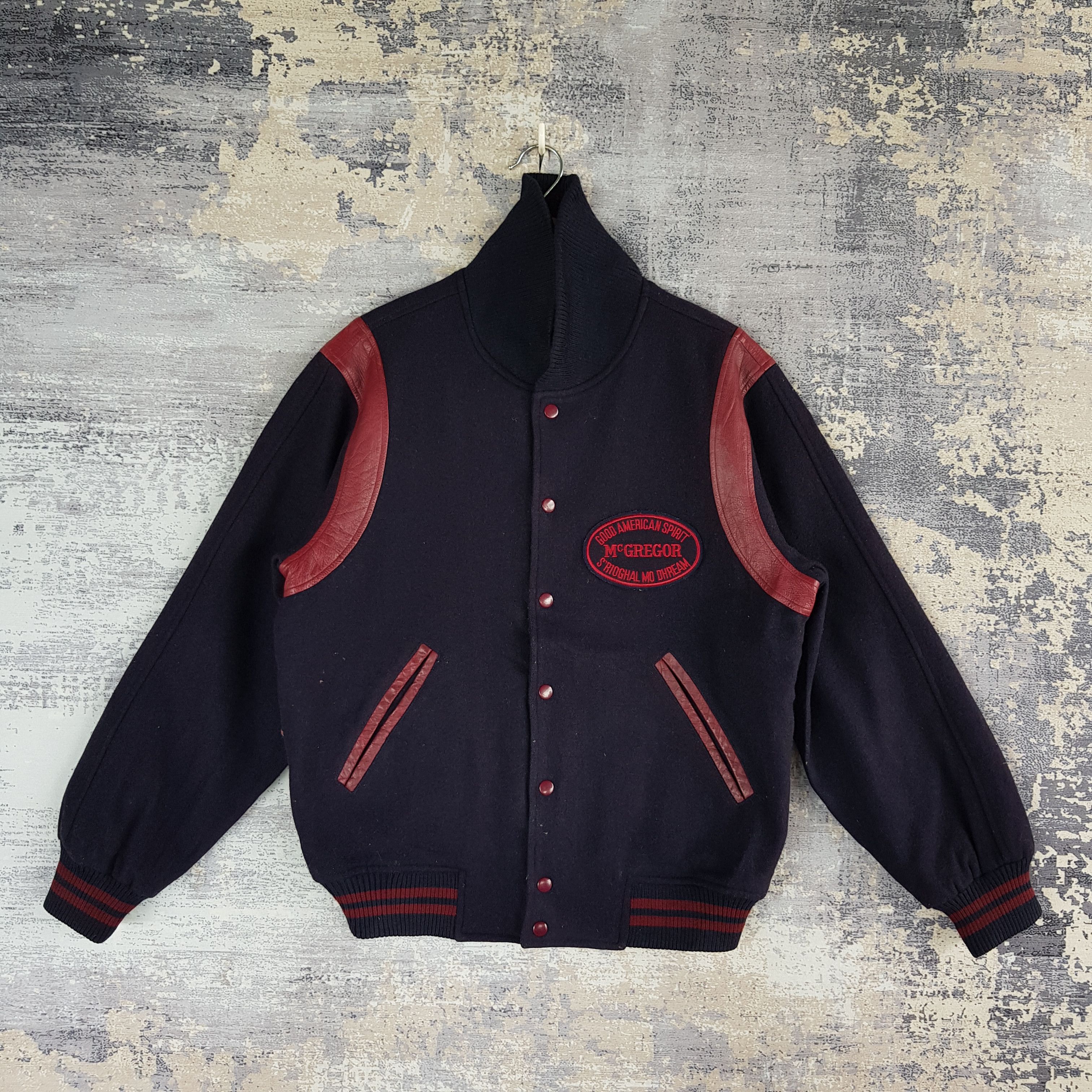 McGregor × Vintage Mc Gregor Varsity Jacket Leather McGregor Wool Jackets Size US L / EU 52-54 / 3 - 1 Thumbnail