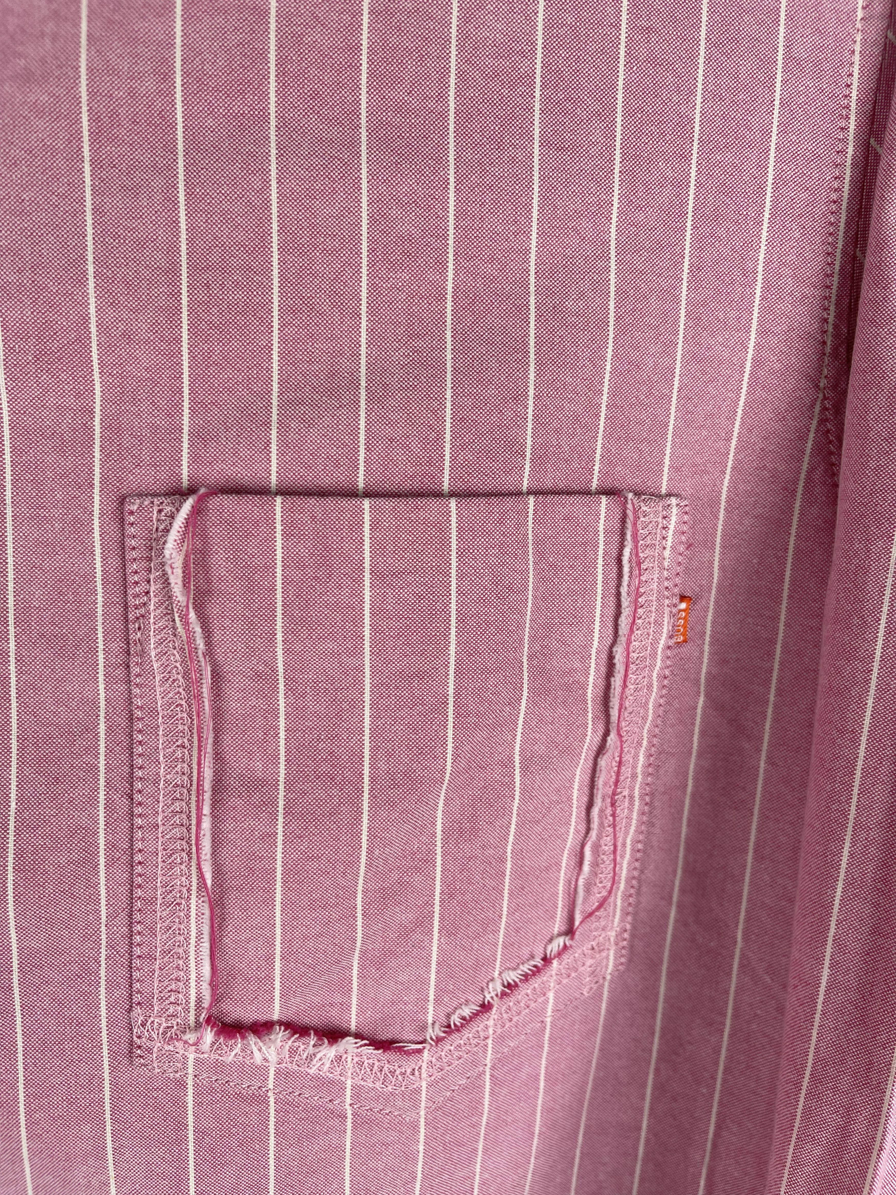 Hugo Hugo Boss distressed pink striped travis Scott style shirt Size US M / EU 48-50 / 2 - 6 Thumbnail