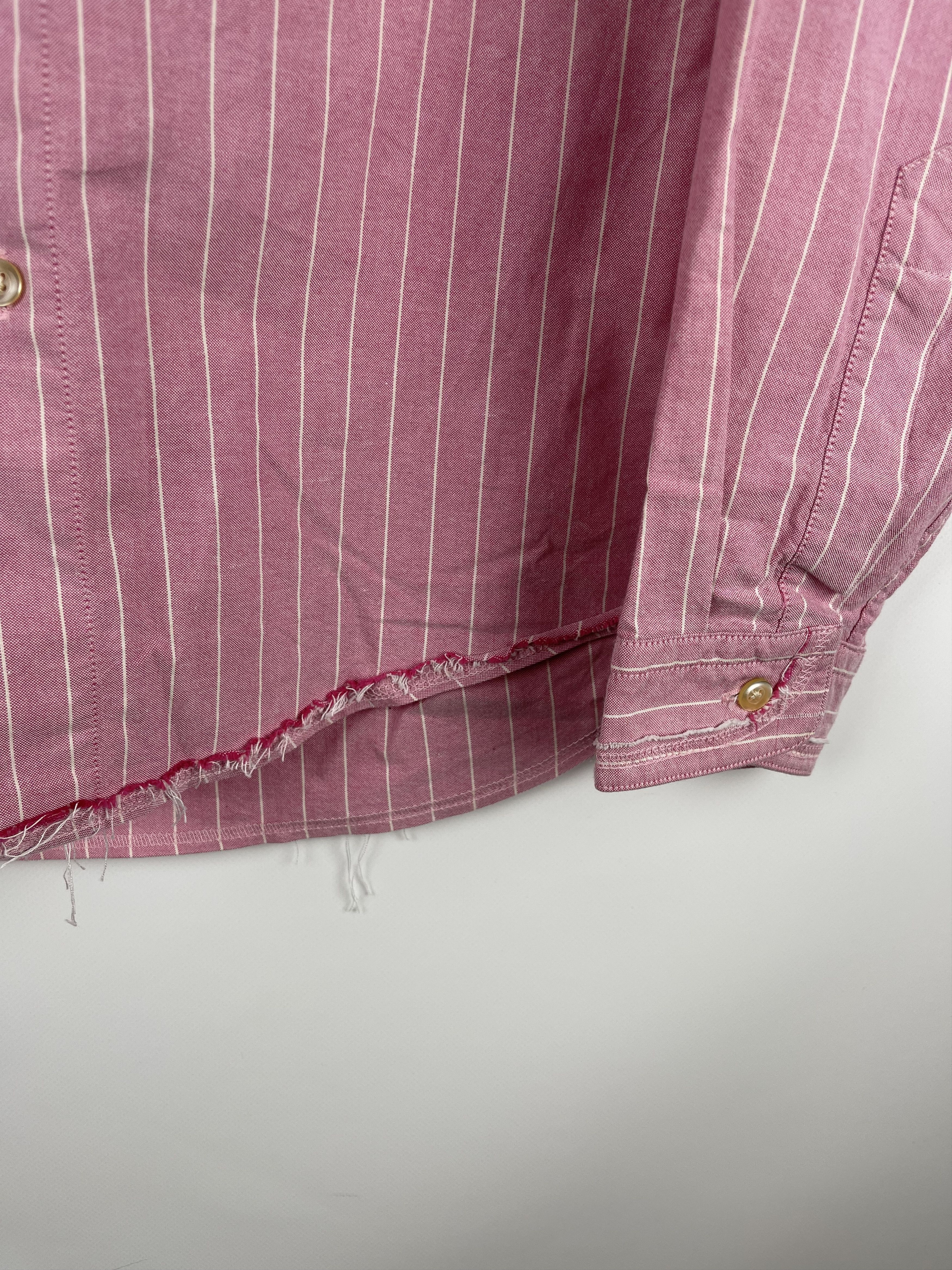 Hugo Hugo Boss distressed pink striped travis Scott style shirt Size US M / EU 48-50 / 2 - 5 Thumbnail