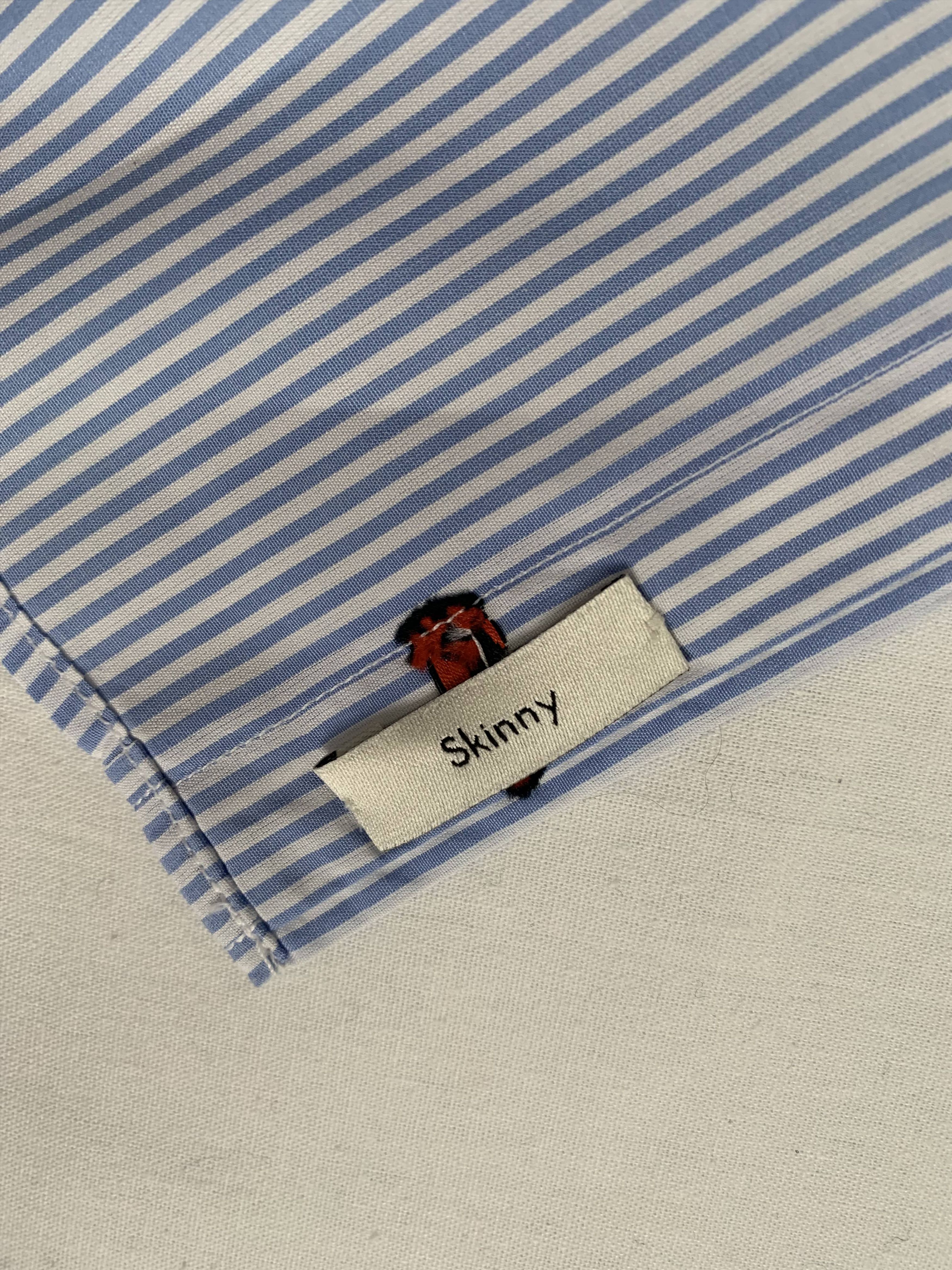 Gucci Gucci Blue and White Stripe Big Cat Men's Shirt Size US XS / EU 42 / 0 - 6 Thumbnail