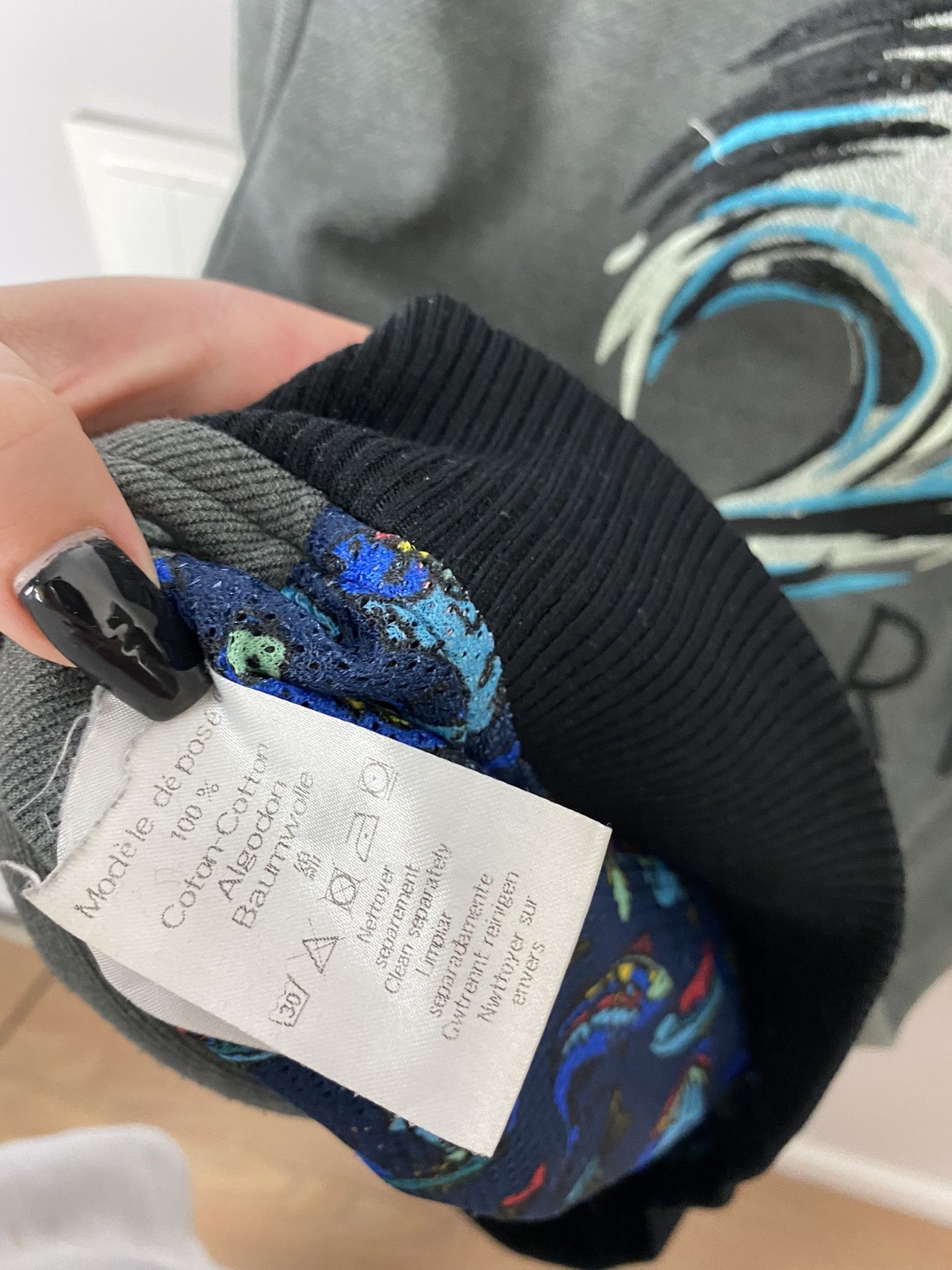 Kenzo Kenzo Paris embroidered wave zip-up hoodie Size US M / EU 48-50 / 2 - 6 Thumbnail
