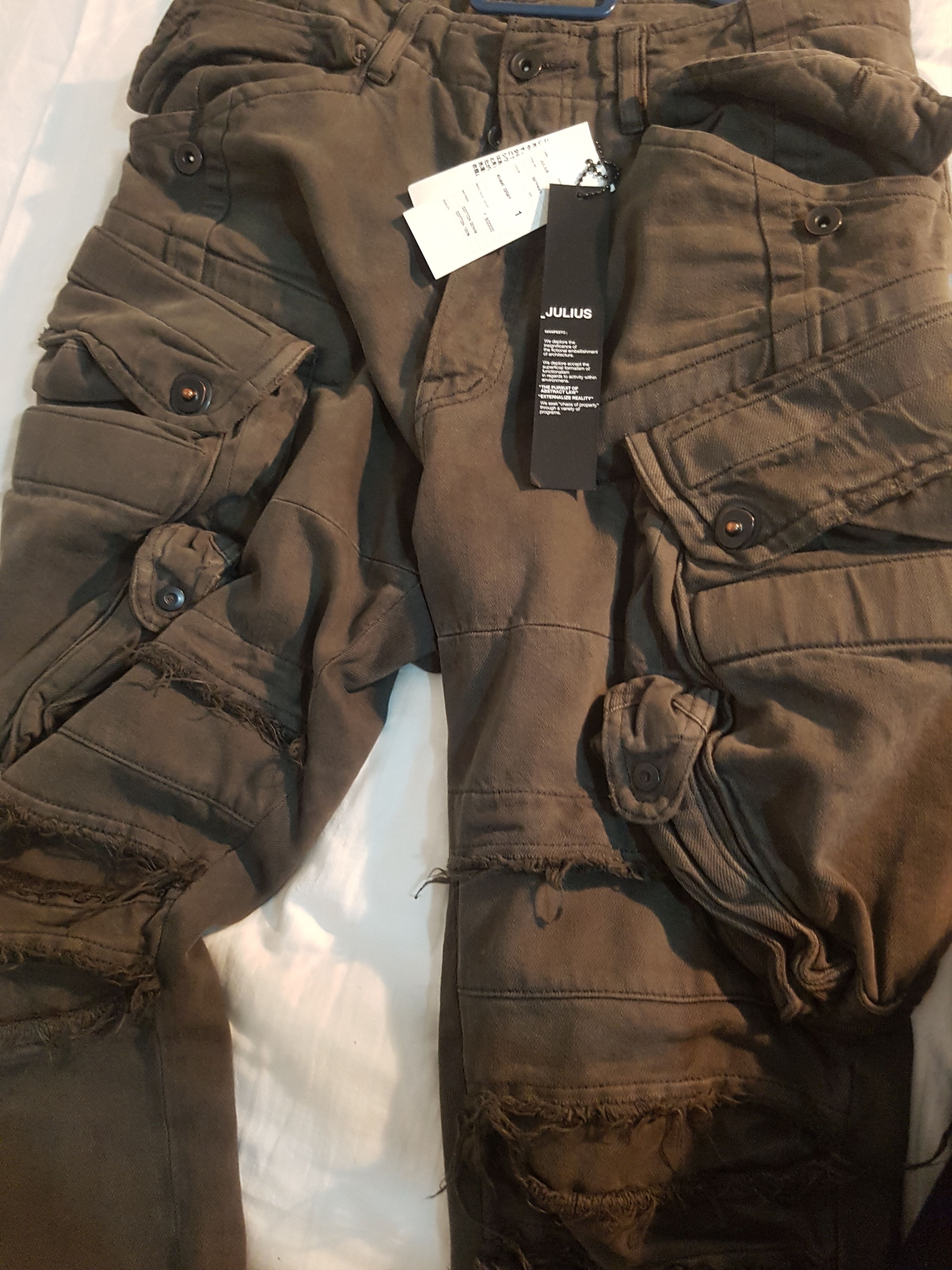 Julius Julius Distressed Gasmask Cargo Pants | Grailed