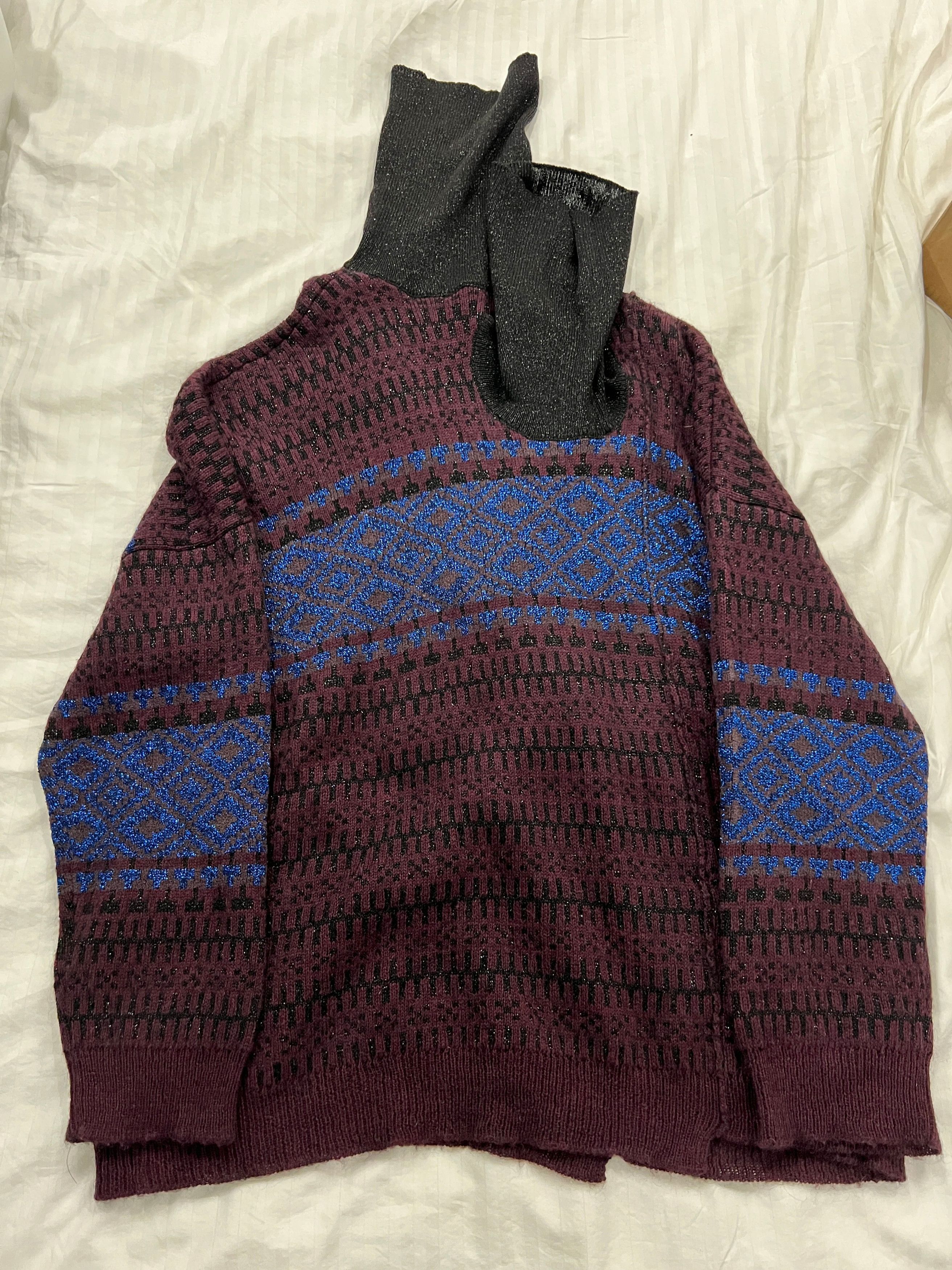 Raf Simons SS 2019 Oversized Multi-Neck Knit Sweater Size US XL / EU 56 / 4 - 2 Thumbnail