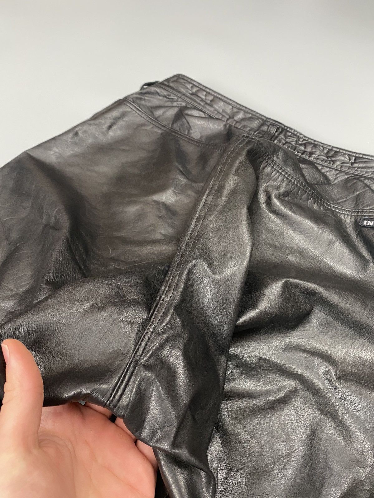 Genuine Leather Leather casual vintage straight biker pants Size US 27 - 9 Thumbnail