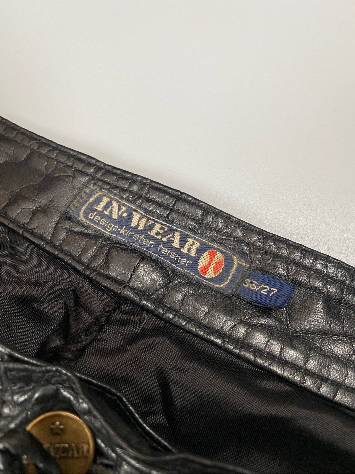 Genuine Leather Leather casual vintage straight biker pants Size US 27 - 12 Thumbnail