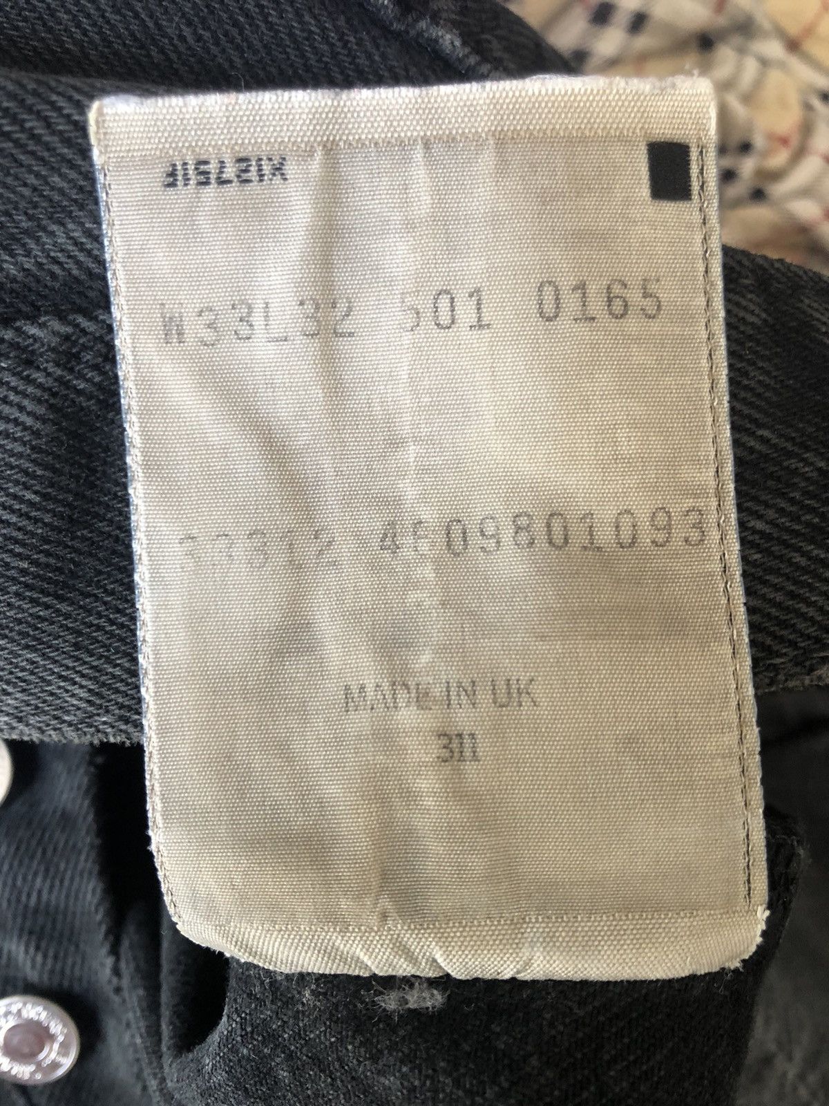 Levi's × Vintage Vintage 1993 Levi’s 501 Jeans Made in Uk Faded Black Denim Size US 32 / EU 48 - 20 Thumbnail