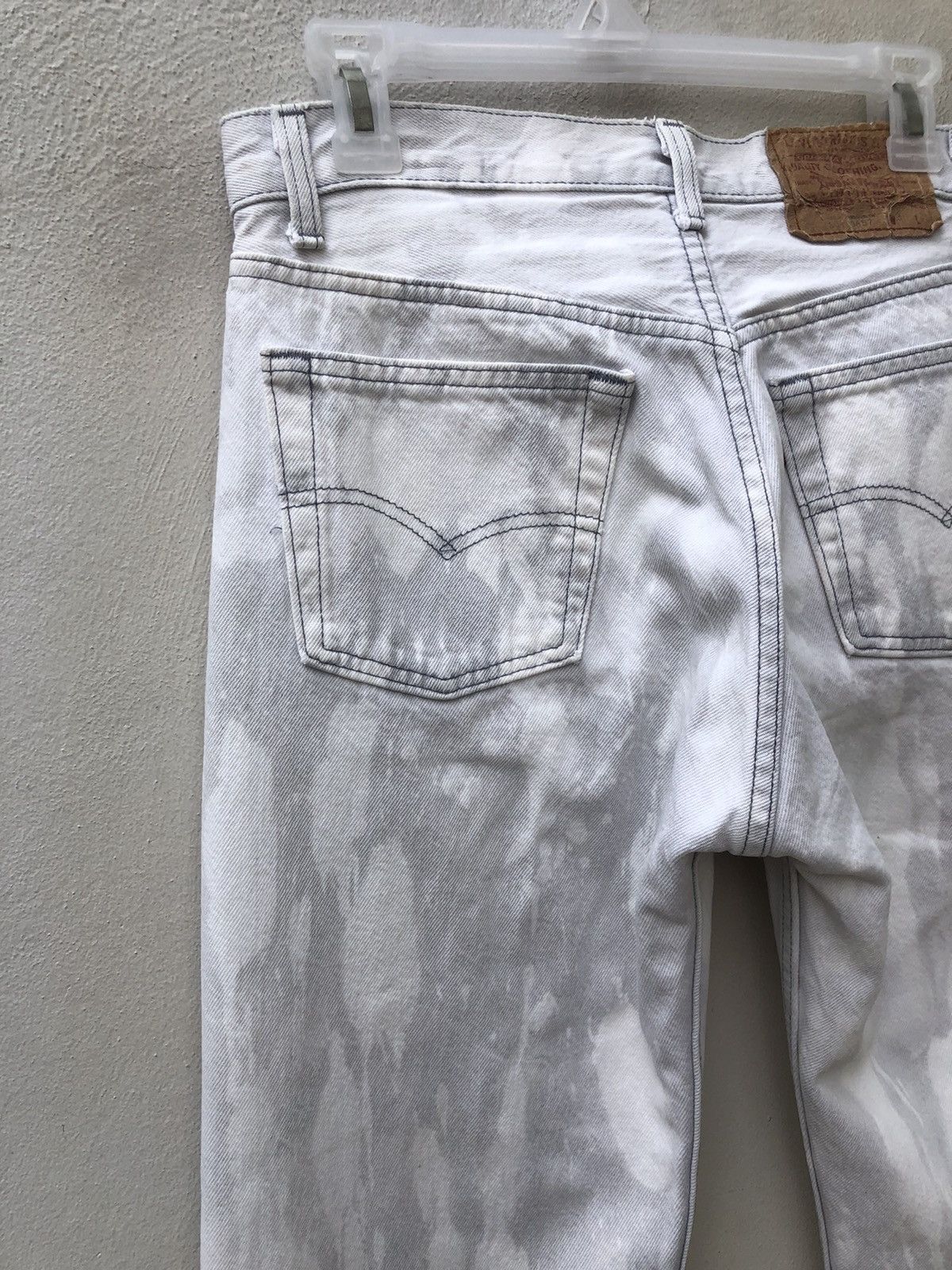 Levi's Vintage 80s Levi’s 501 Jeans Made in Usa Bleached Grey Denim Size US 30 / EU 46 - 14 Thumbnail