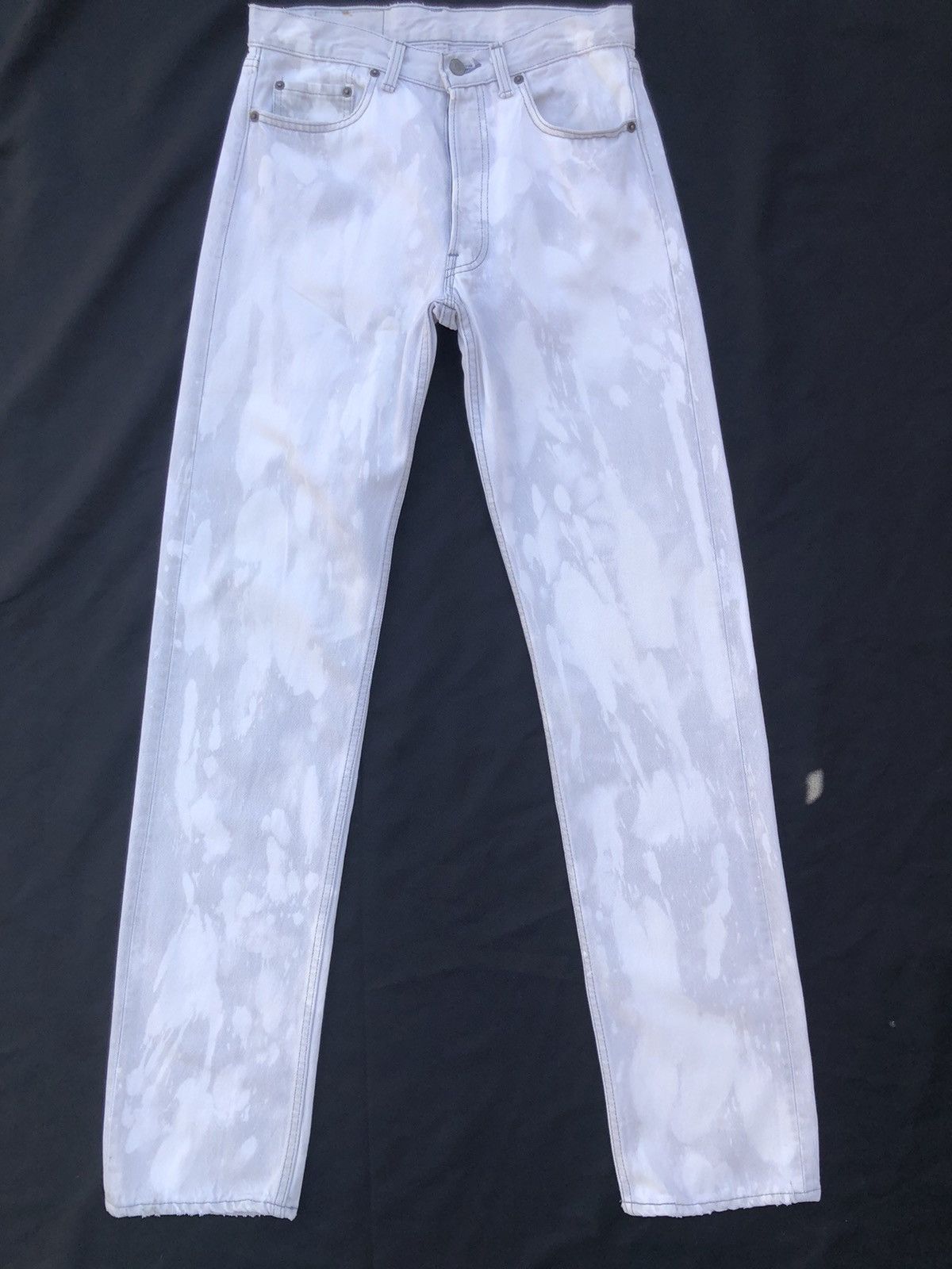 Levi's Vintage 80s Levi’s 501 Jeans Made in Usa Bleached Grey Denim Size US 30 / EU 46 - 1 Thumbnail