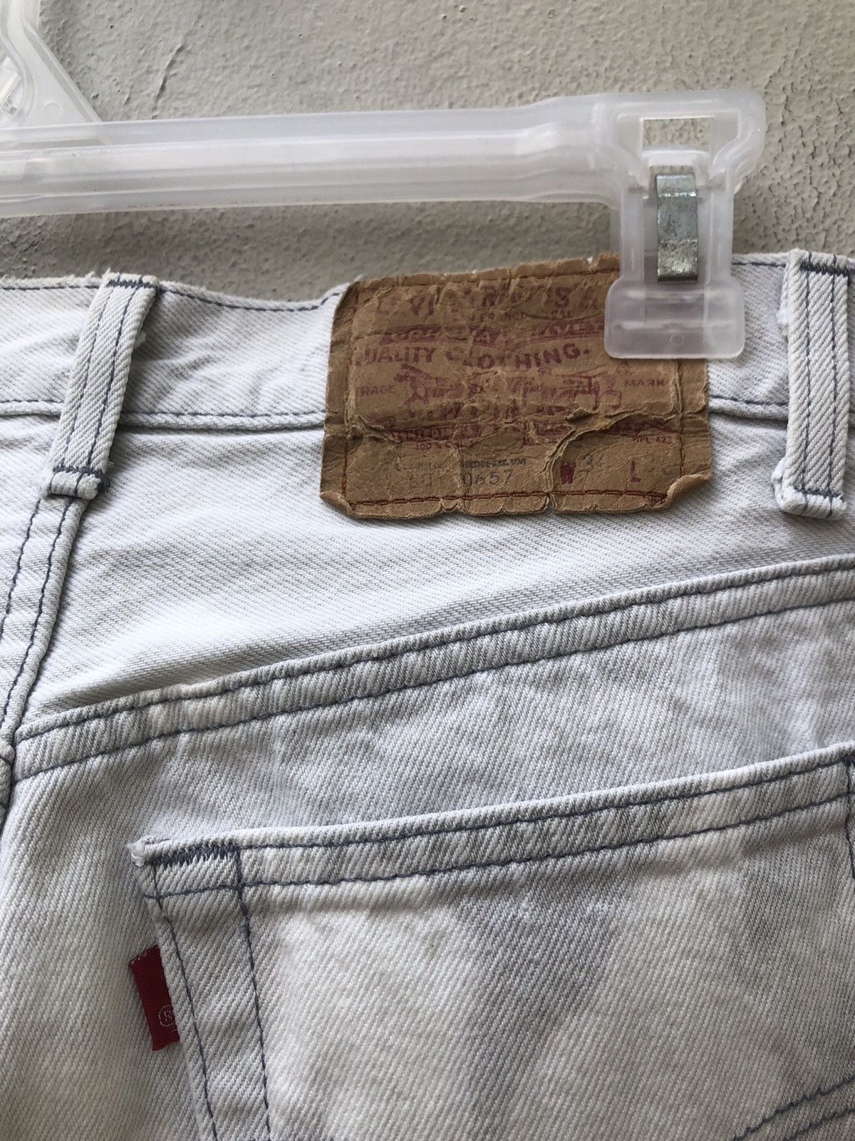 Levi's Vintage 80s Levi’s 501 Jeans Made in Usa Bleached Grey Denim Size US 30 / EU 46 - 18 Thumbnail