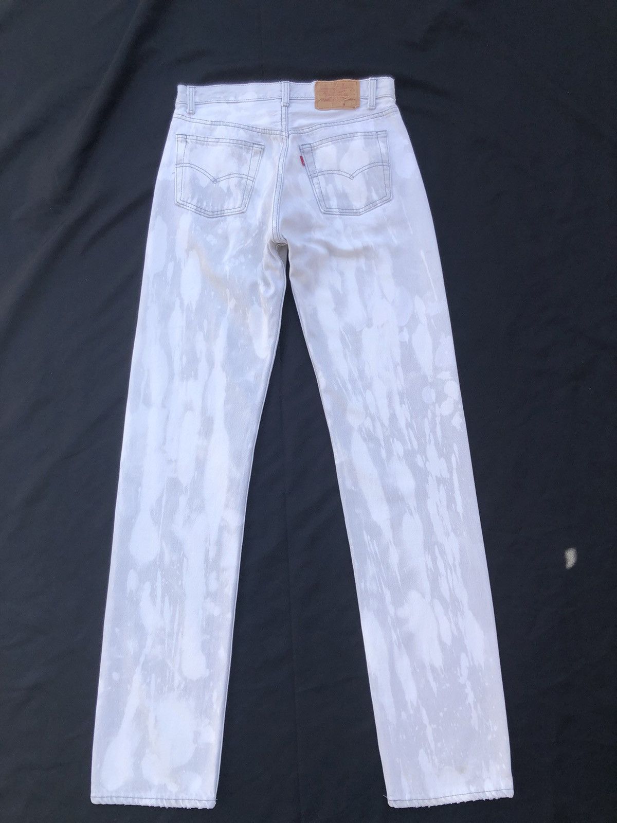 Levi's Vintage 80s Levi’s 501 Jeans Made in Usa Bleached Grey Denim Size US 30 / EU 46 - 2 Thumbnail