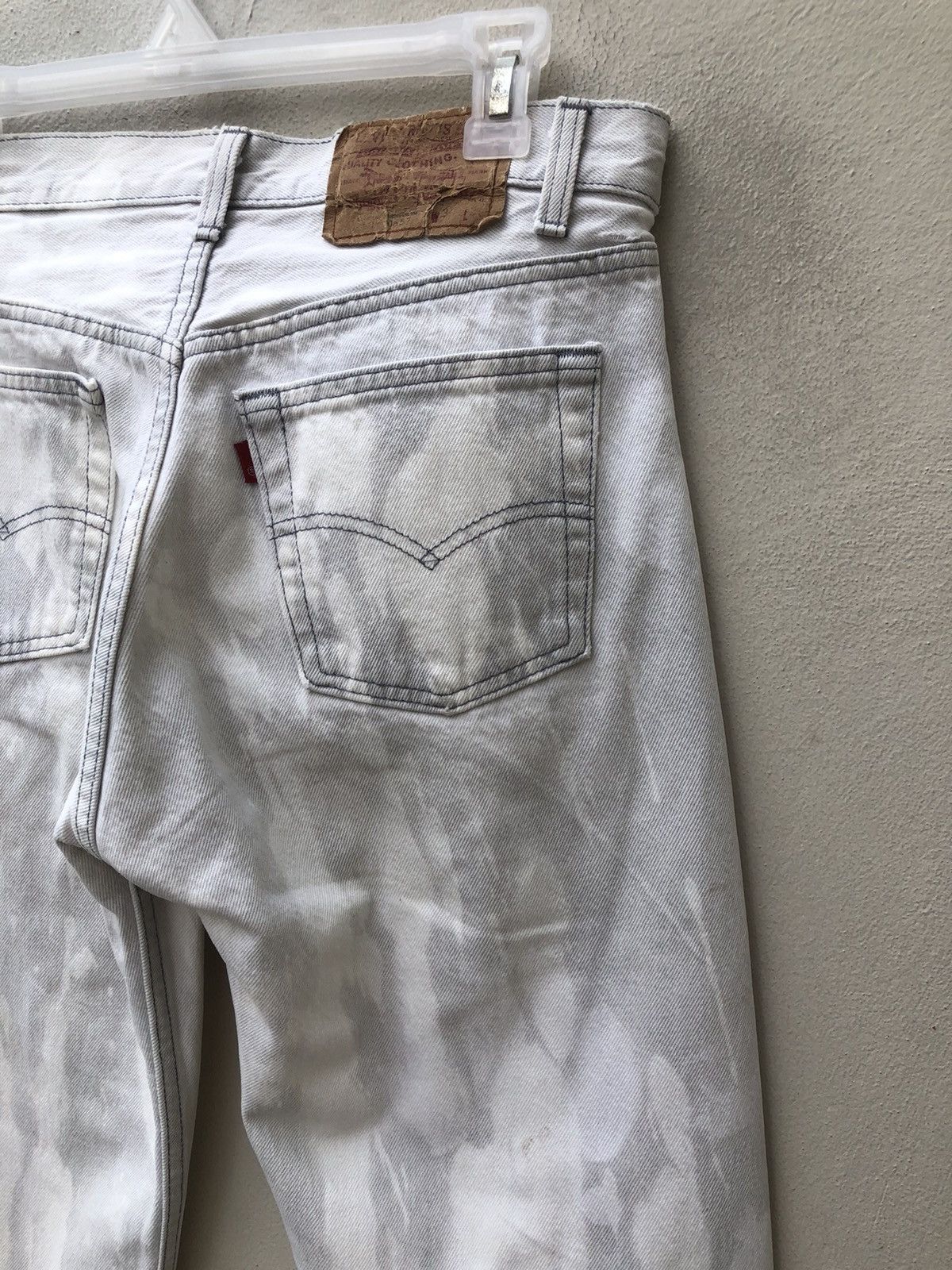 Levi's Vintage 80s Levi’s 501 Jeans Made in Usa Bleached Grey Denim Size US 30 / EU 46 - 17 Thumbnail