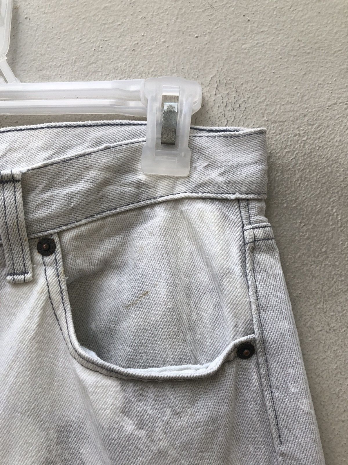 Levi's Vintage 80s Levi’s 501 Jeans Made in Usa Bleached Grey Denim Size US 30 / EU 46 - 10 Thumbnail