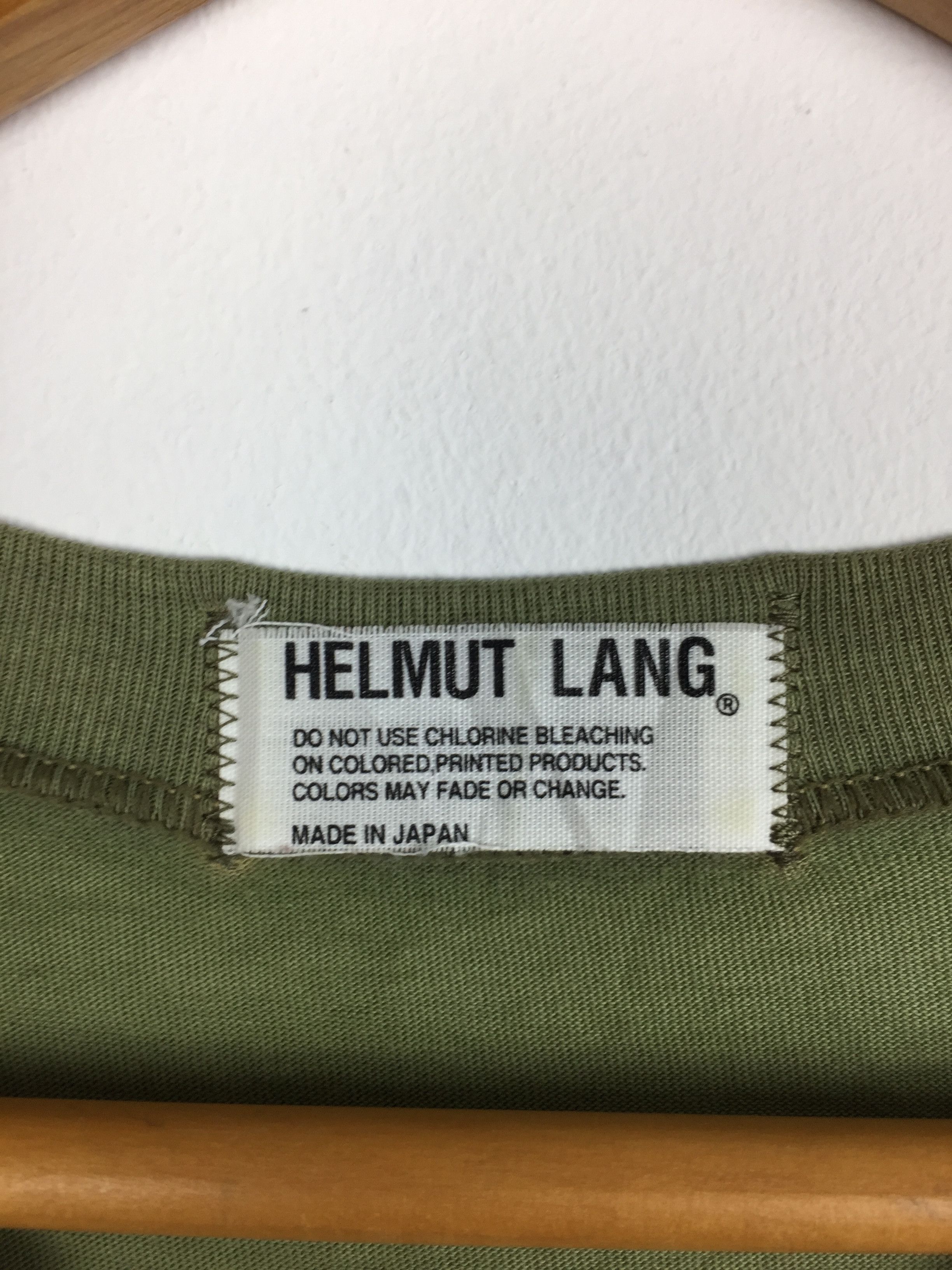 Helmut Lang AW96 HELMUT LANG Olive V neck tee Size US M / EU 48-50 / 2 - 7 Thumbnail