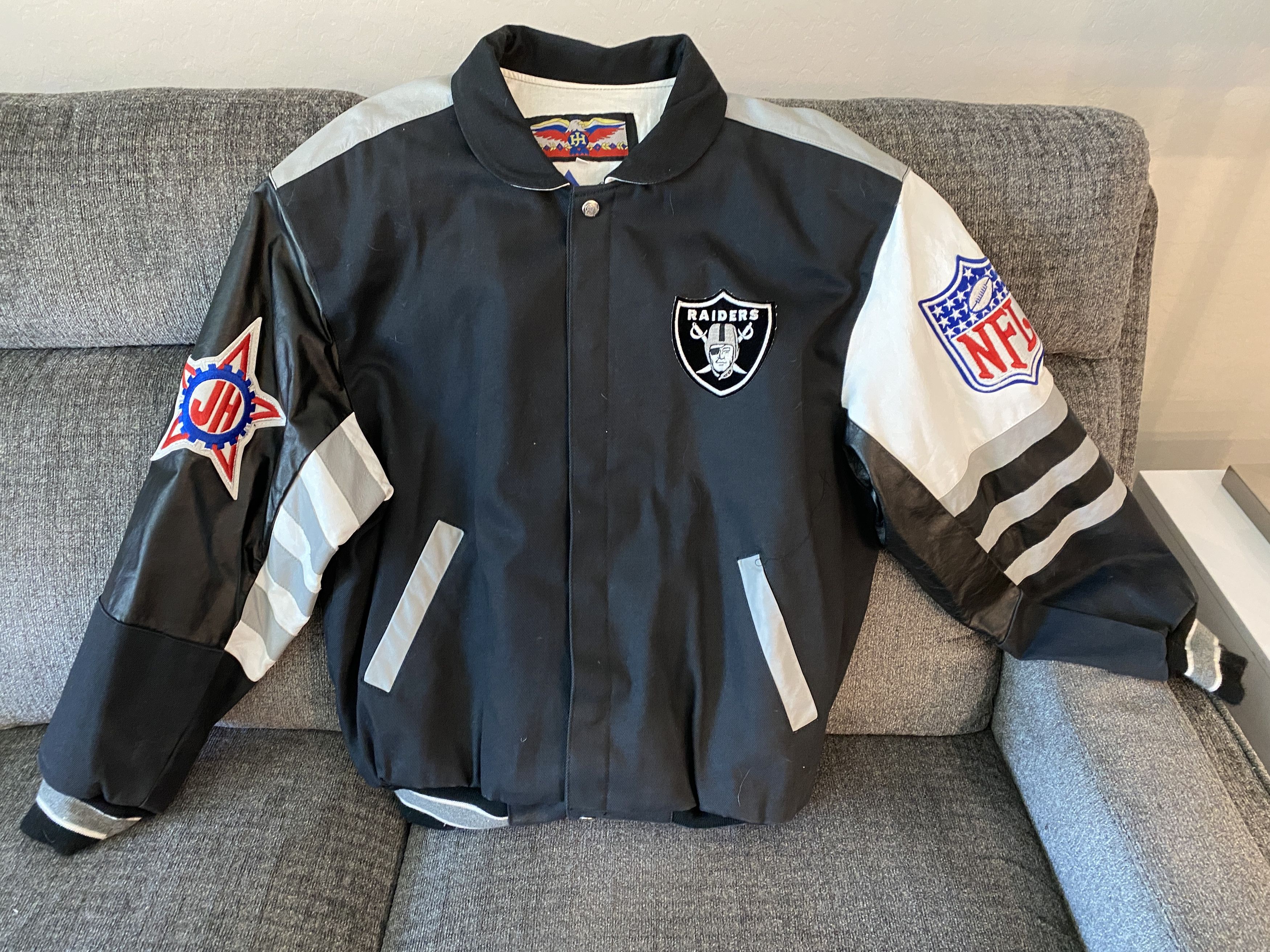 NFL Vintage NFL Jeff Hamilton Oakland Raiders Leather Jacket