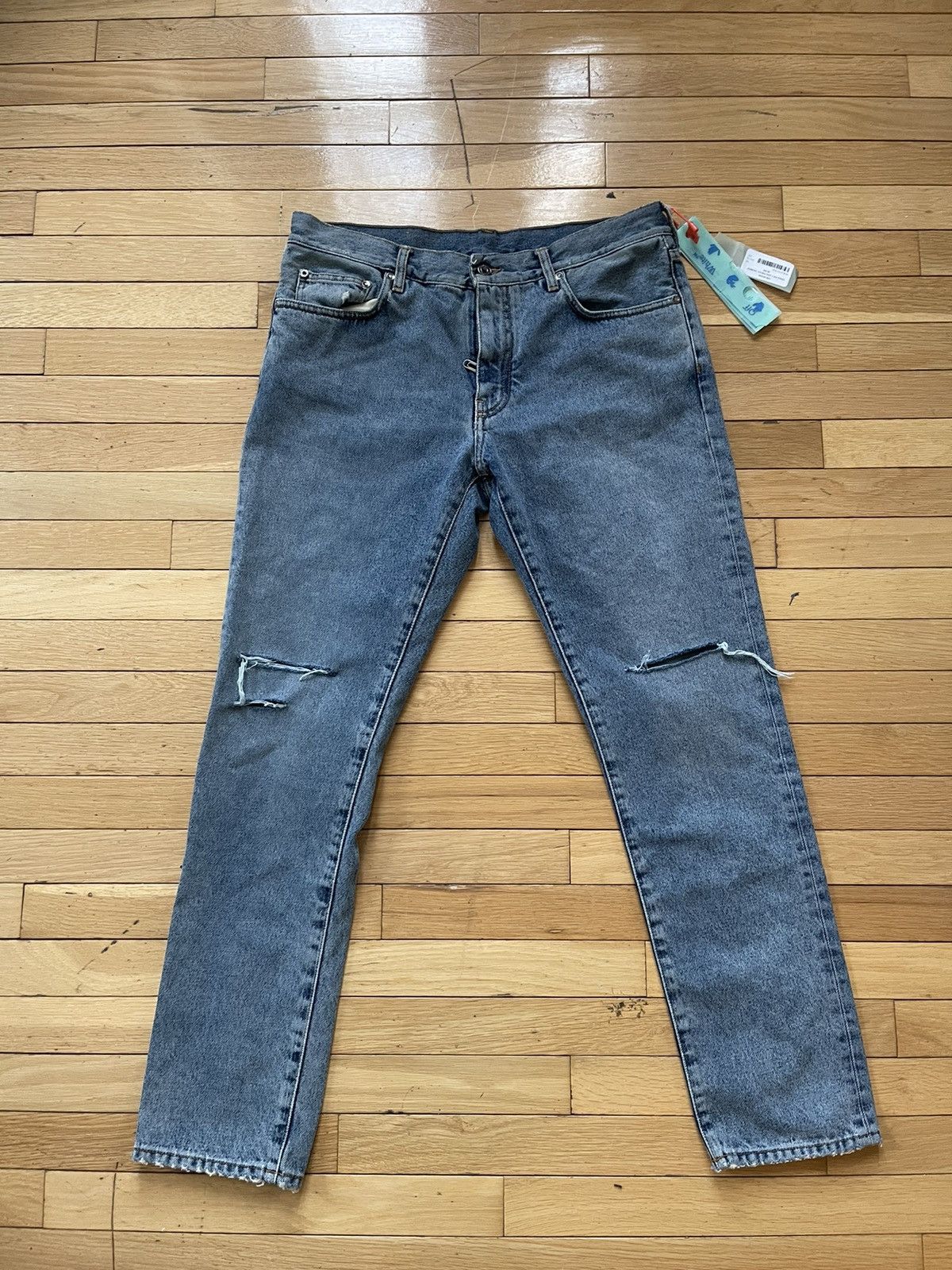 Off-White Off White SS20 Distressed Denim Jeans | Grailed