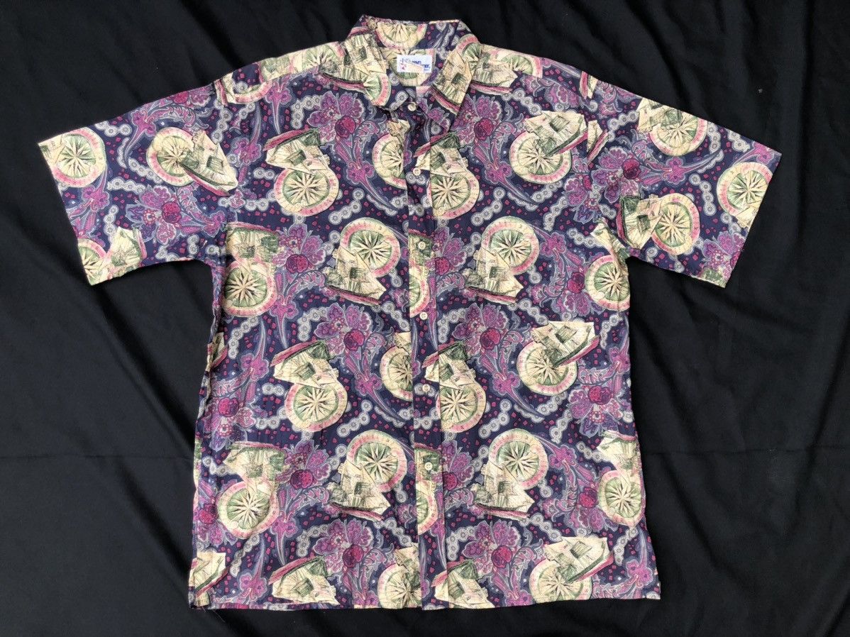 Reyn Spooner Vintage 90s Reyn Spooner Sailing Boat Paisley Hawaiian Shirt Size US XL / EU 56 / 4 - 1 Thumbnail