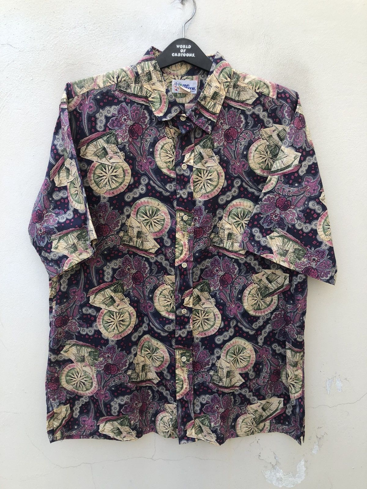 Reyn Spooner Vintage 90s Reyn Spooner Sailing Boat Paisley Hawaiian Shirt Size US XL / EU 56 / 4 - 3 Thumbnail