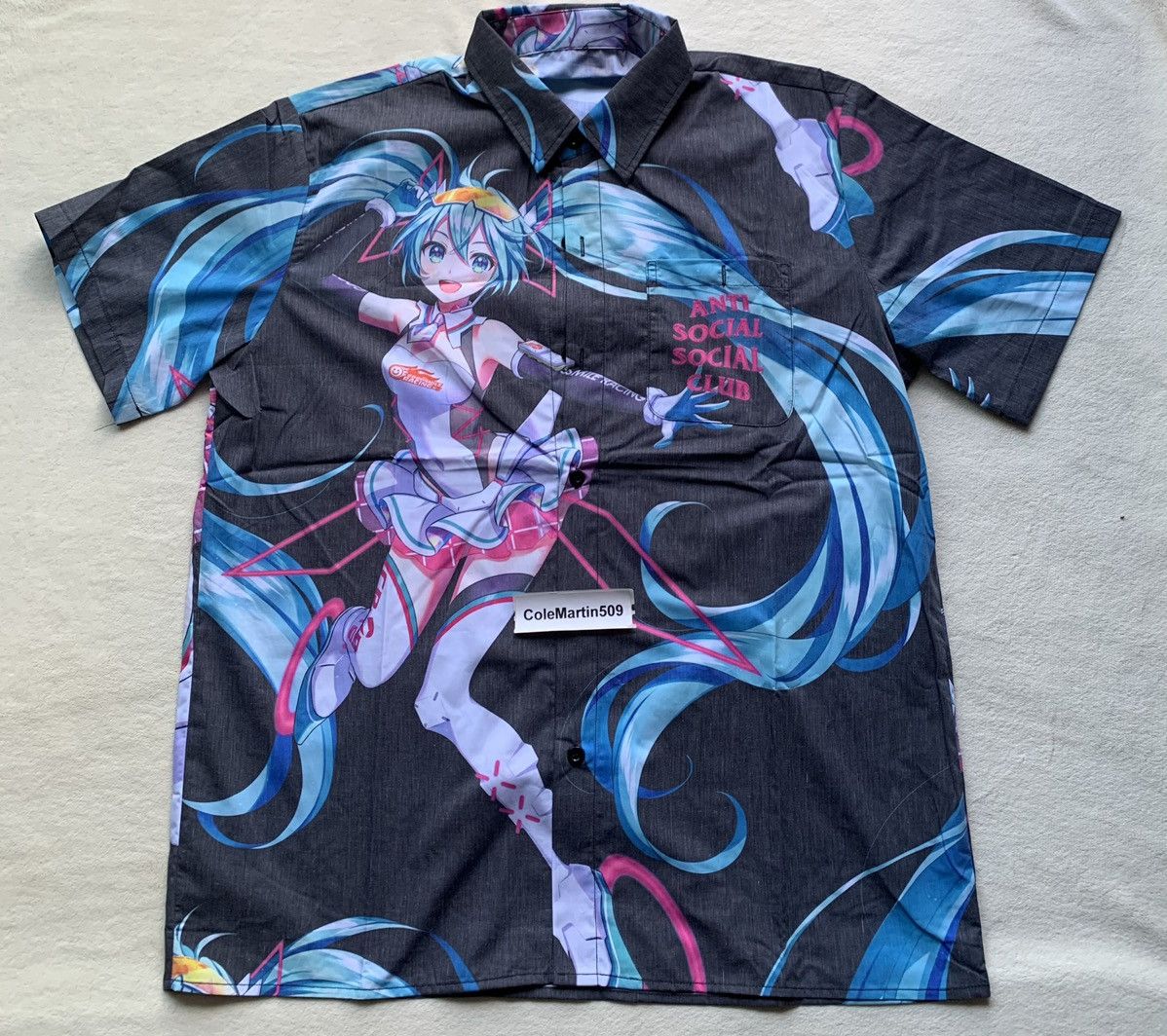 Anti Social Social Club ASSC x Good Smile Racing Hatsune Miku Button Up |  Grailed