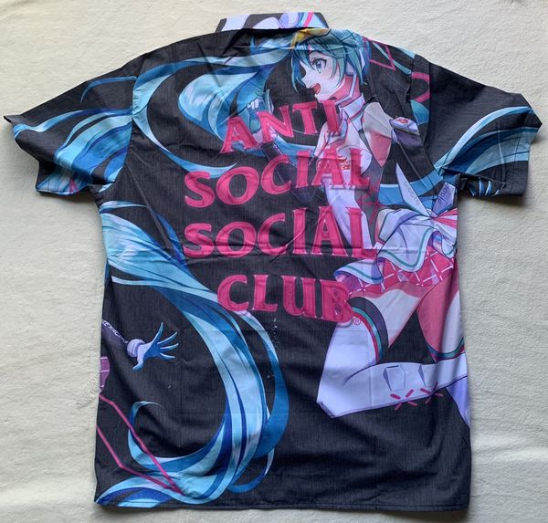 Anti Social Social Club ASSC x Good Smile Racing Hatsune Miku Button Up |  Grailed