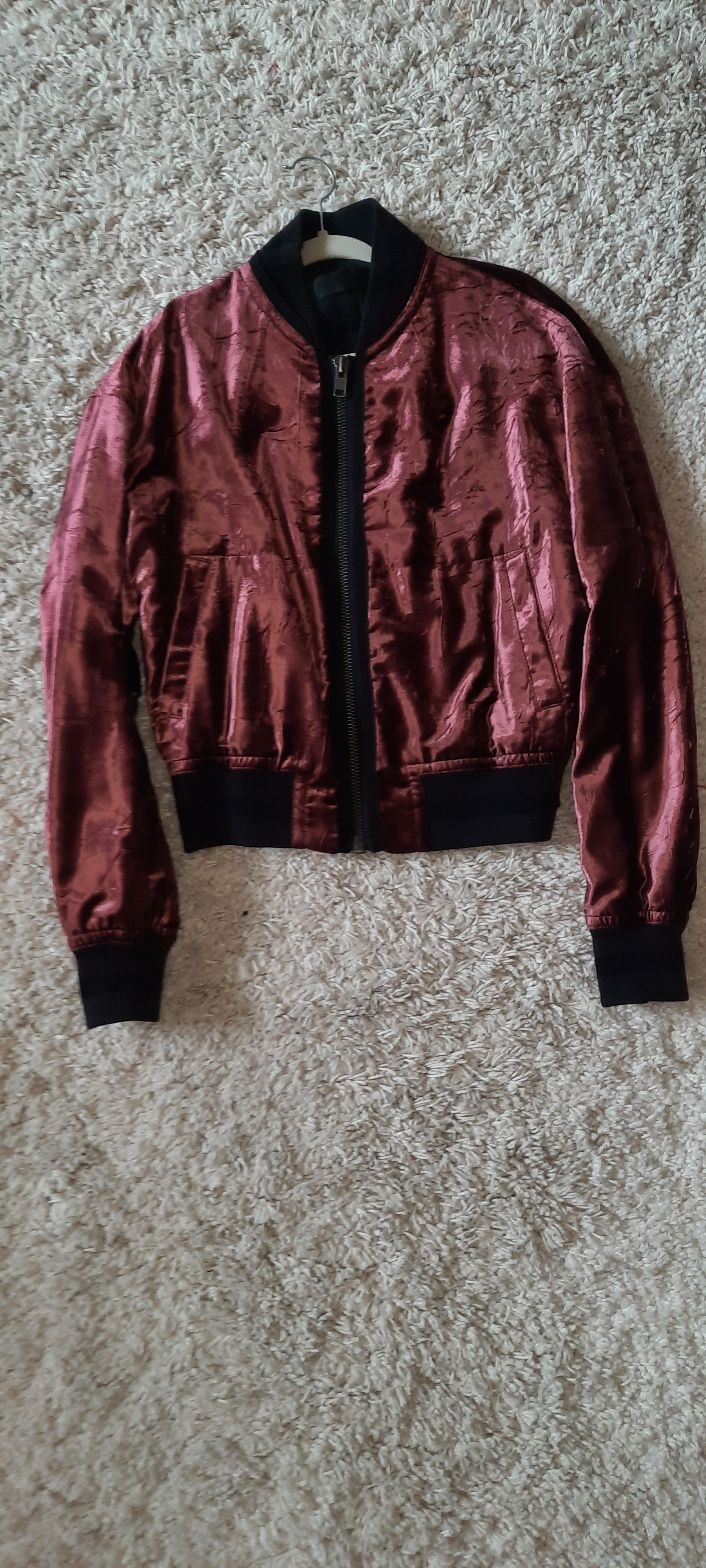 Haider Ackermann Red Crushed Velvet Tiziano Bomber Size US L / EU 52-54 / 3 - 2 Thumbnail