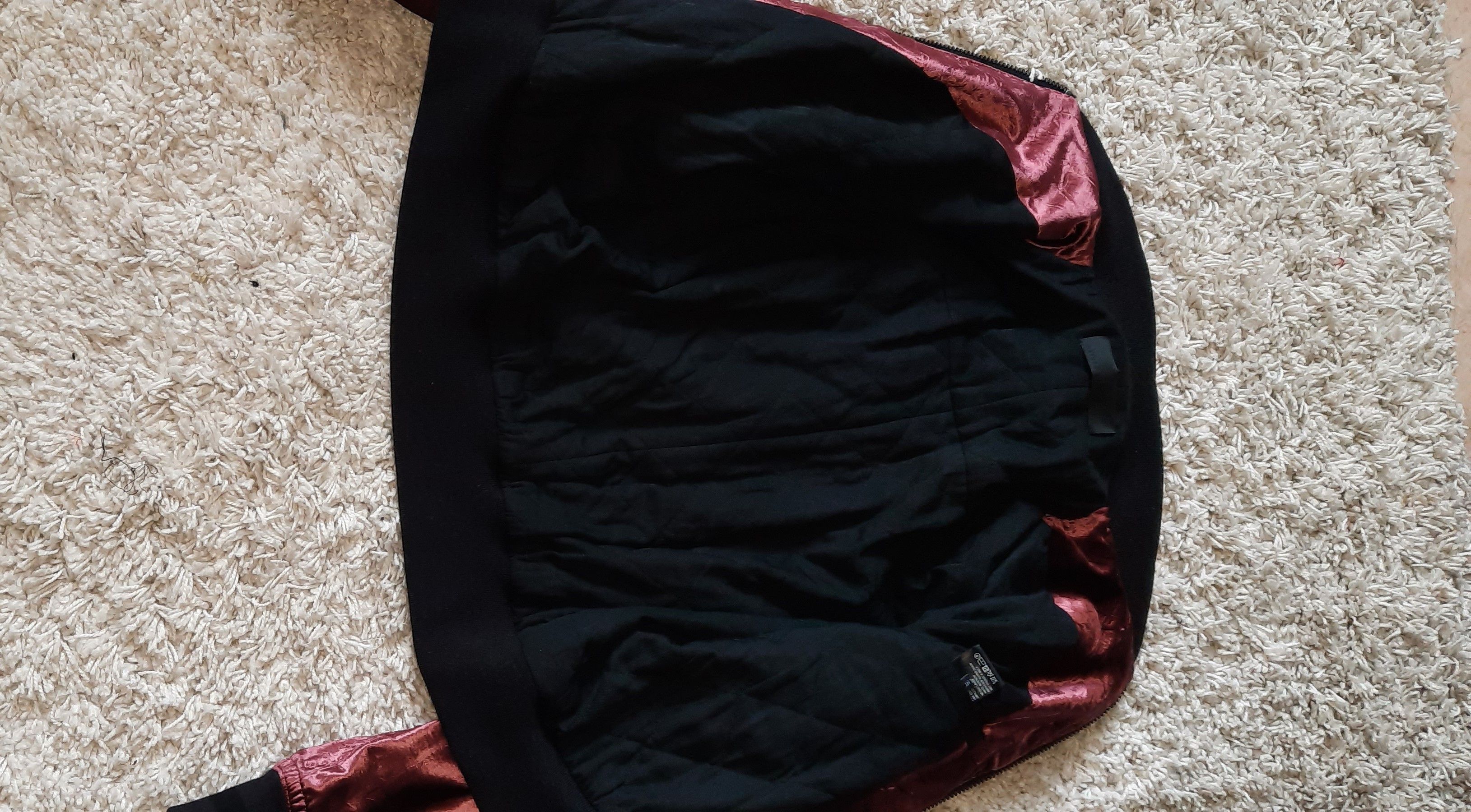 Haider Ackermann Red Crushed Velvet Tiziano Bomber Size US L / EU 52-54 / 3 - 3 Thumbnail
