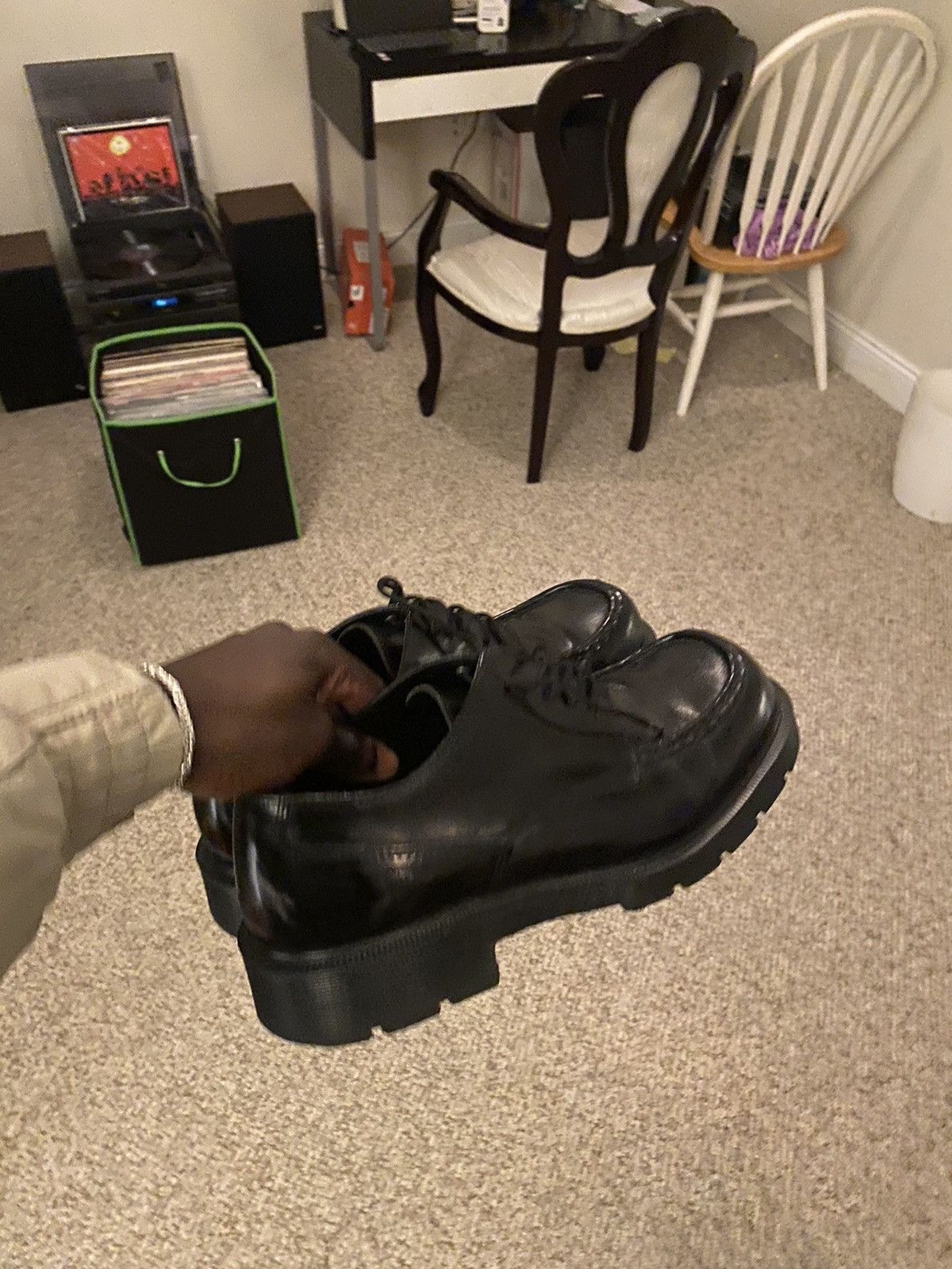 Dr. Martens Dr Martens #8747 Smooth Black Leather 5 Eye 