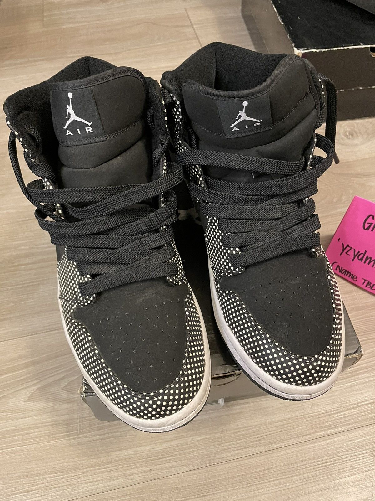 Nike Air Jordan 1 Retro Black White Size US 11.5 / EU 44-45 - 6 Thumbnail