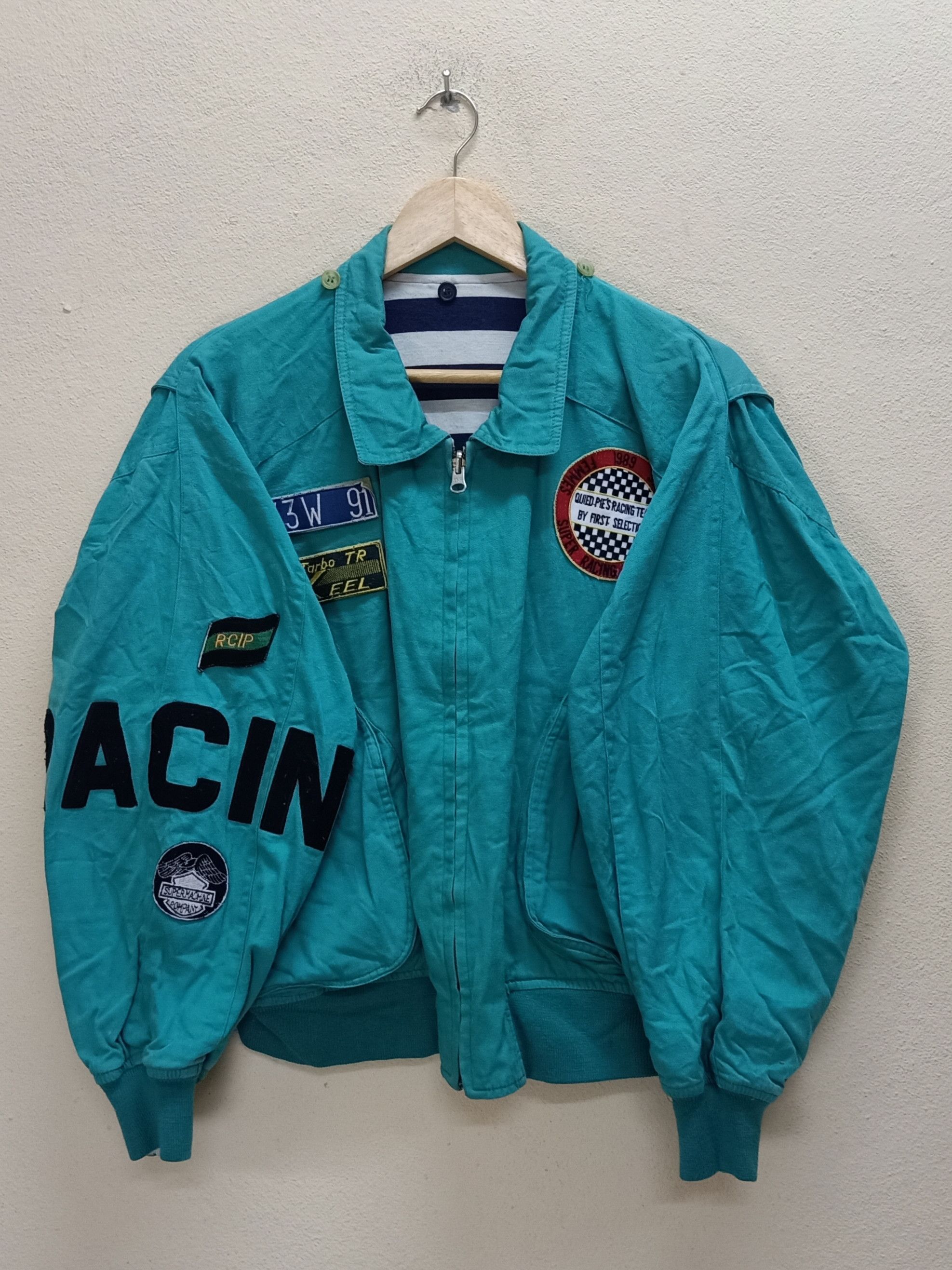 Other QUIDE PIE Racing Bomber Style Reversible Green Jacket Size US M / EU 48-50 / 2 - 2 Thumbnail