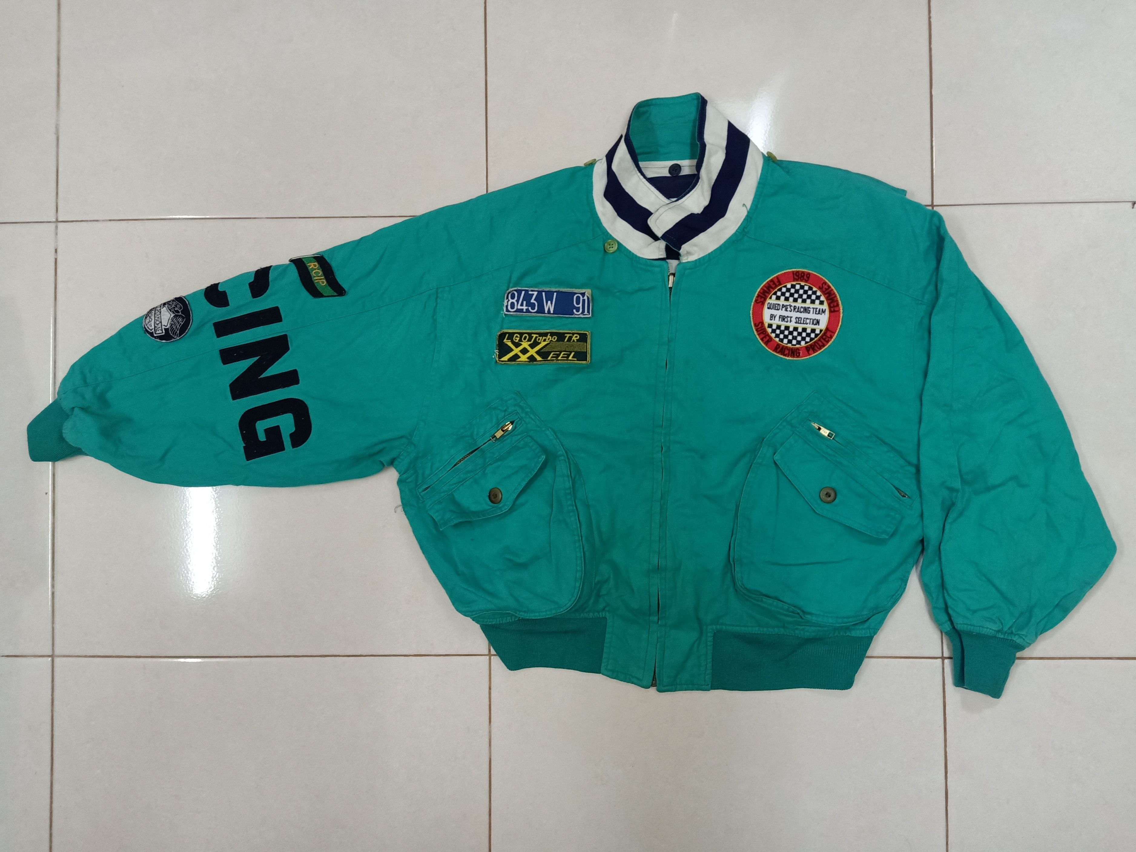 Other QUIDE PIE Racing Bomber Style Reversible Green Jacket Size US M / EU 48-50 / 2 - 6 Thumbnail