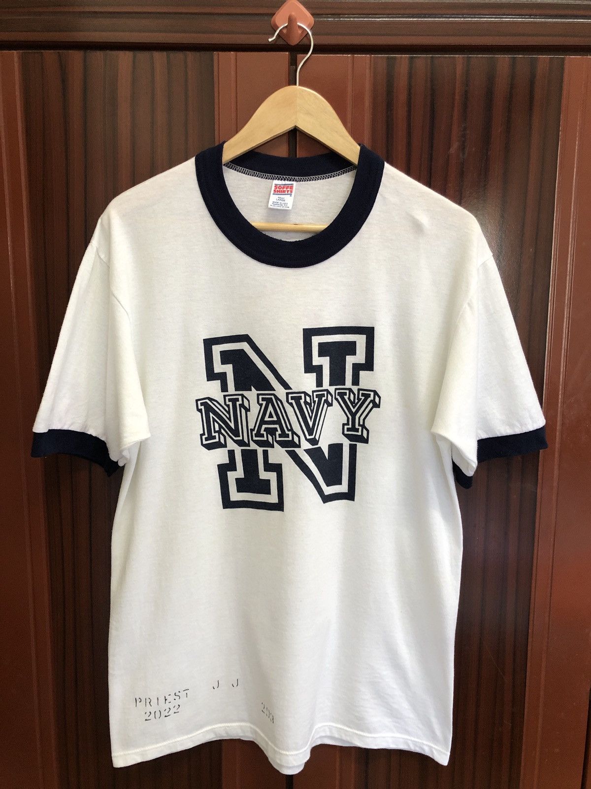 Vintage Vintage 90s Us Navy Ringer Tee | Grailed 