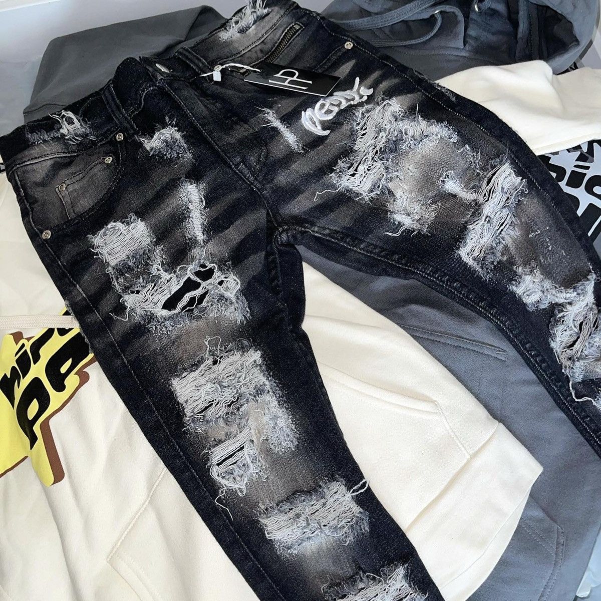 Other Hirashiapezzi 01 Black Concrete Denim Size US 30 / EU 46 - 2 Thumbnail